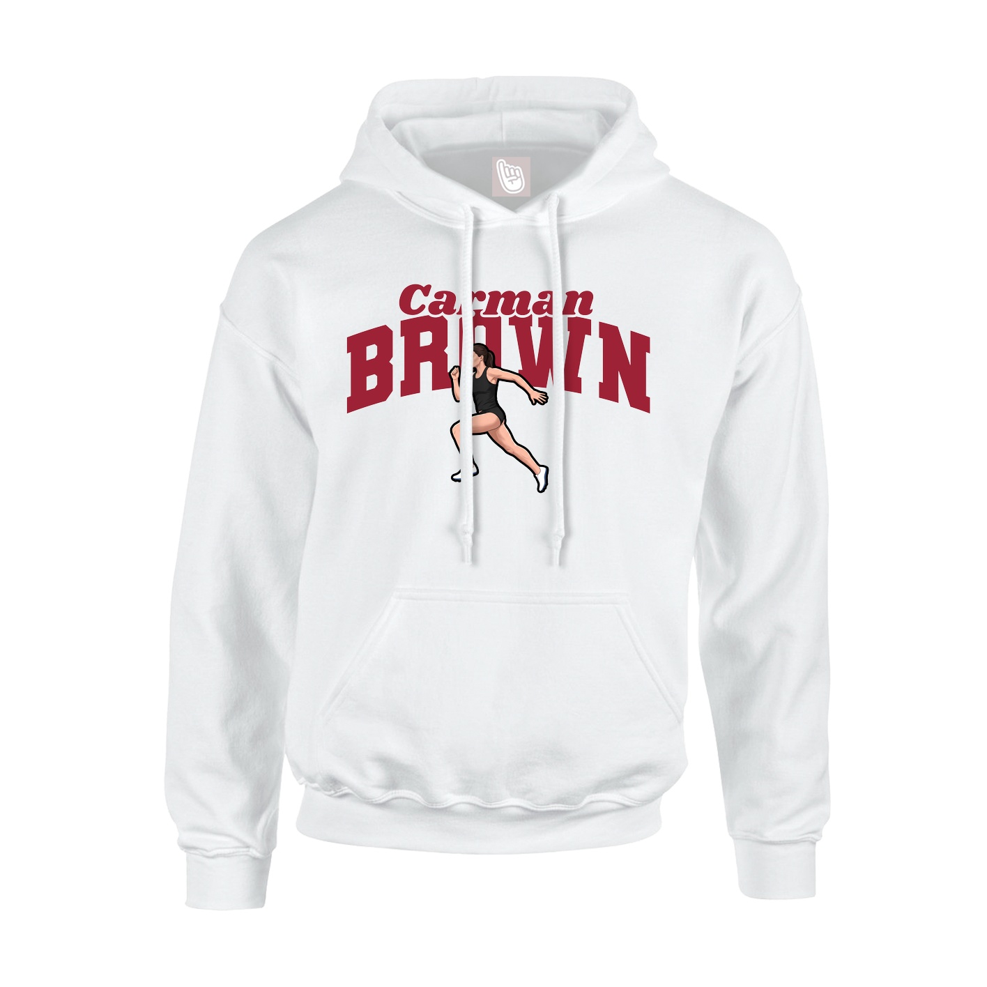 Youth Hoodie — Signature Arch in White