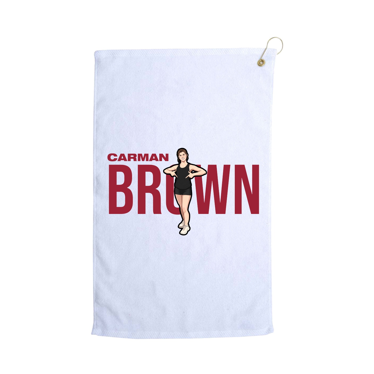 Golf Towel — Player Name in White