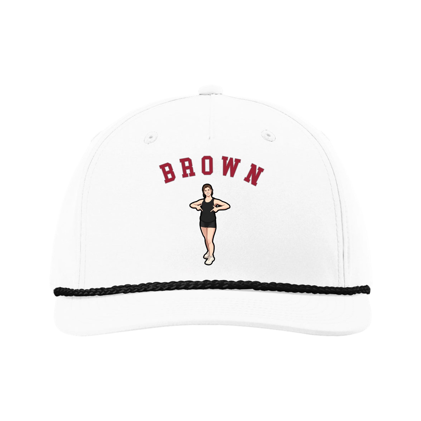 Five-Panel Classic Rope Cap — Shirsey Arch in White