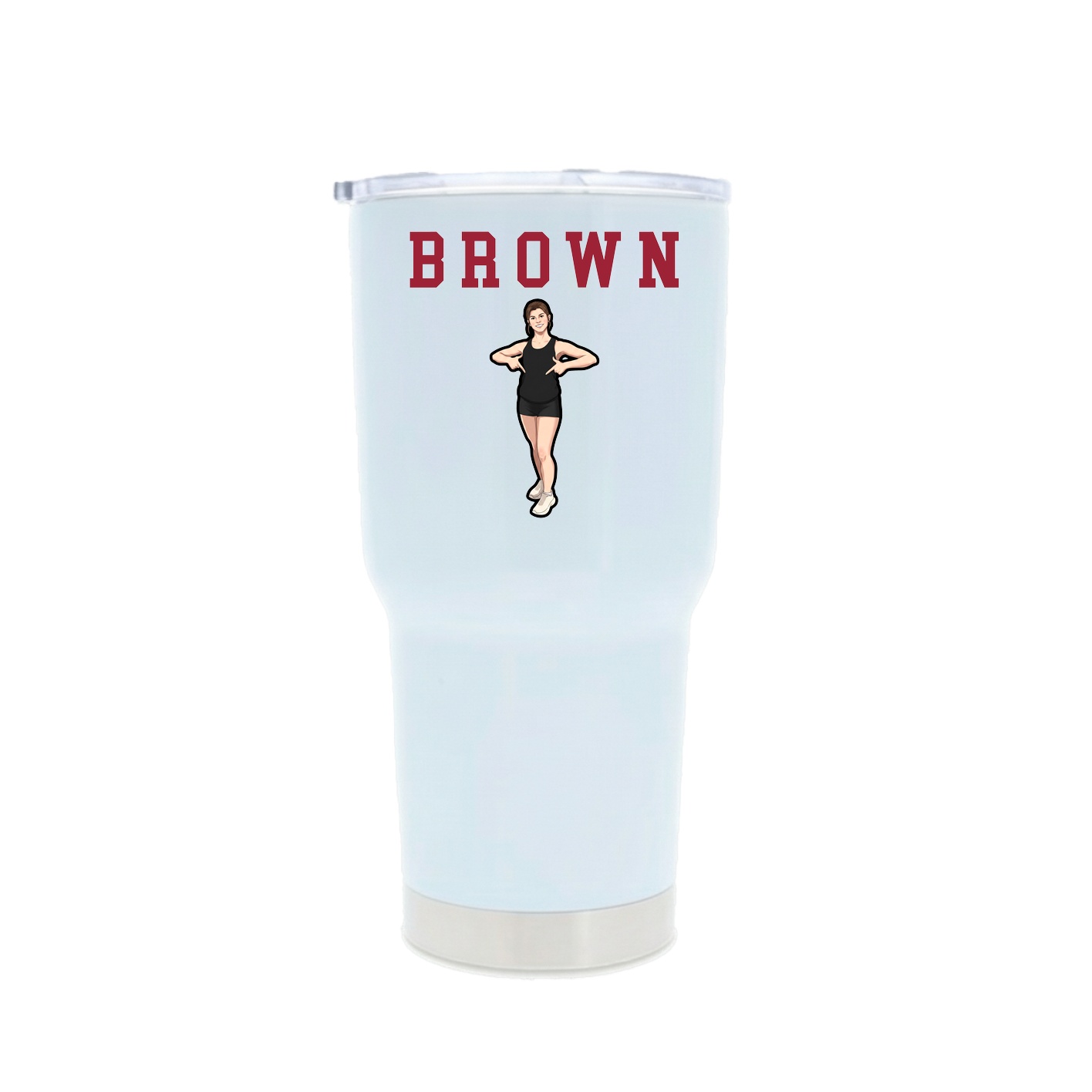 30oz Stainless Steel Tumbler — Shirsey in White