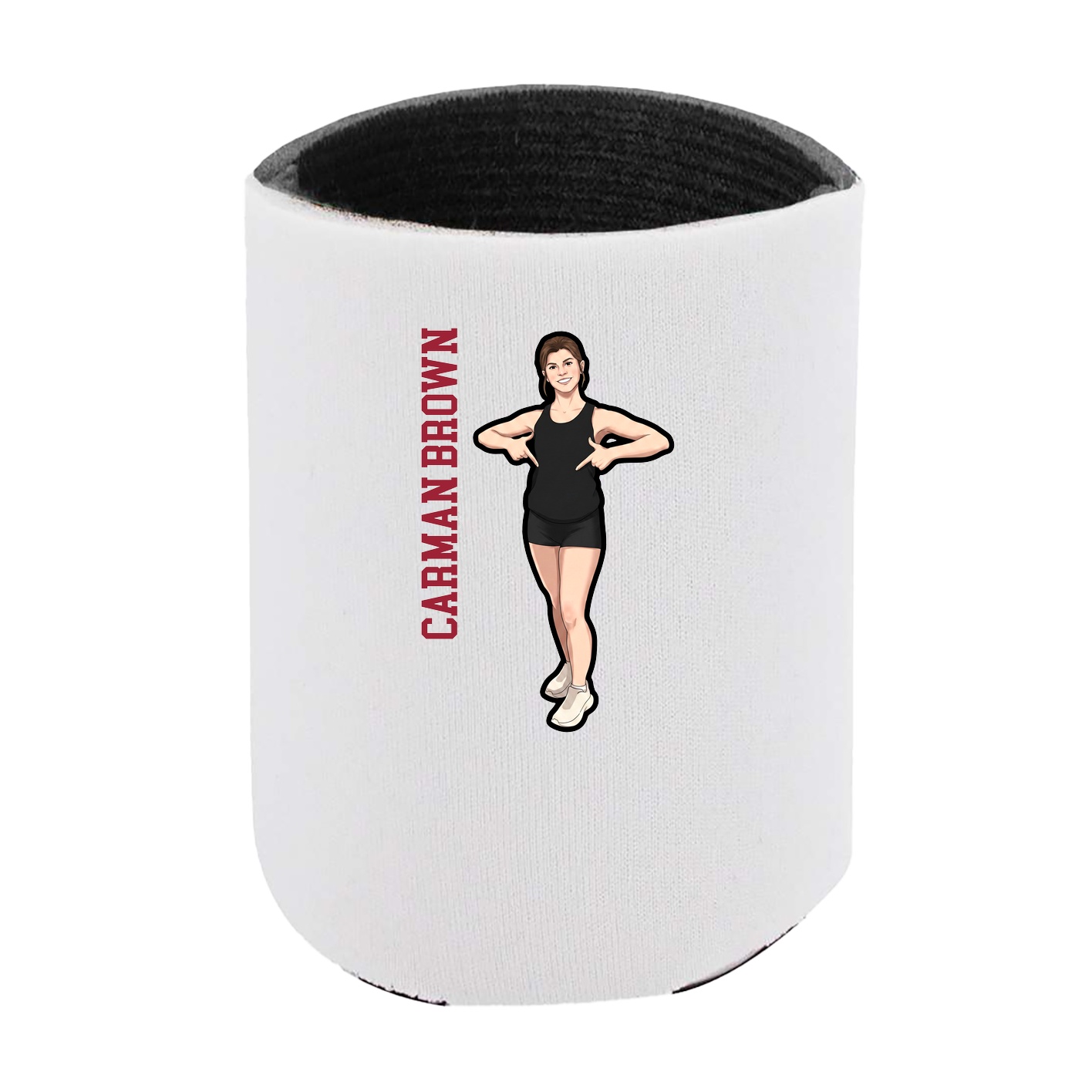 Can Holder — Name Vertical in White
