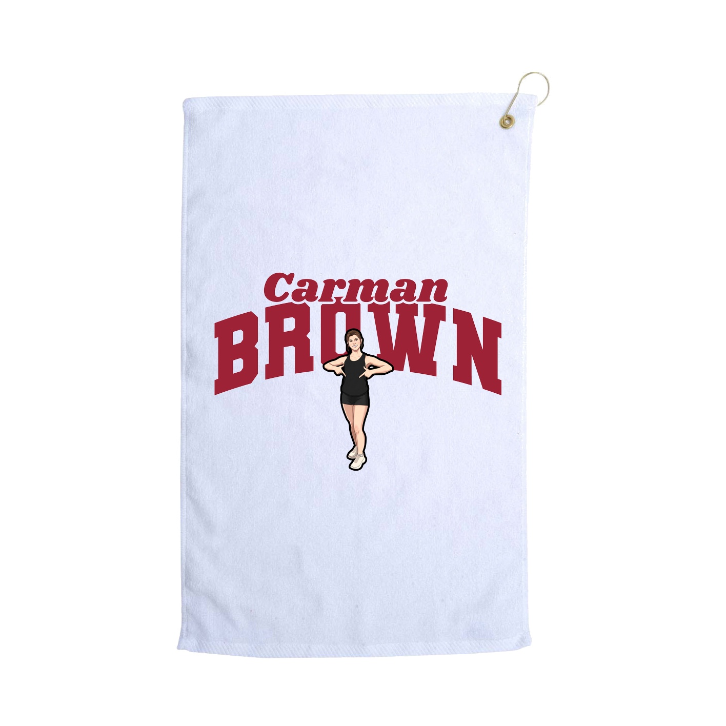 Golf Towel — Signature Arch in White