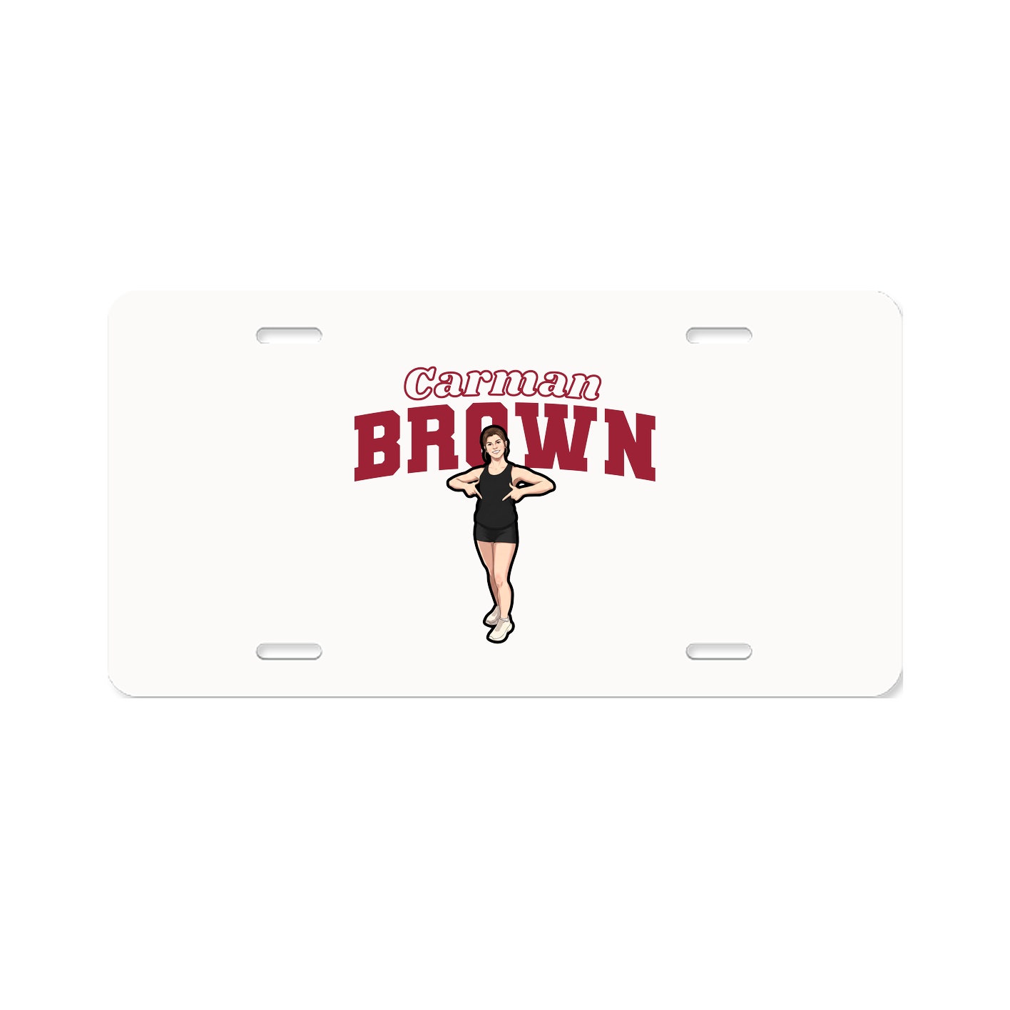 License Plate — Name Arch in Classic