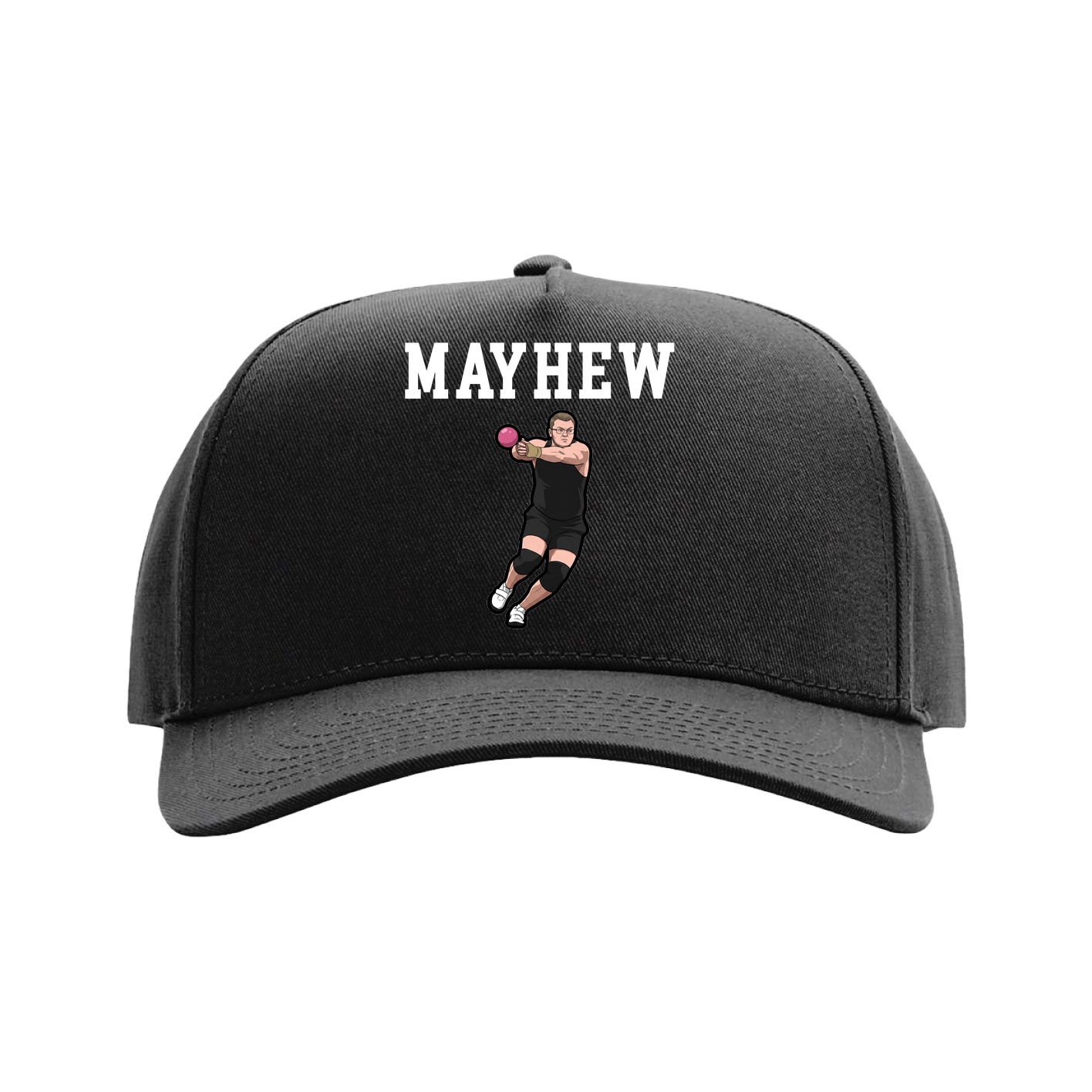 Full Fabric Five-Panel Champ Cap — Shirsey in Black