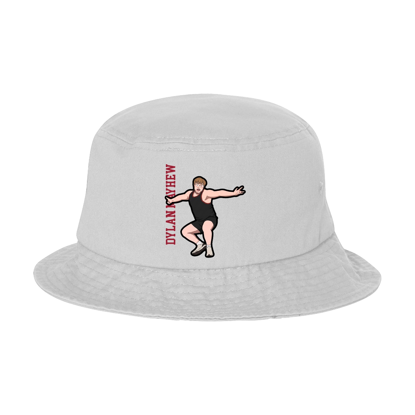 Bucket Cap — Name Vertical in White