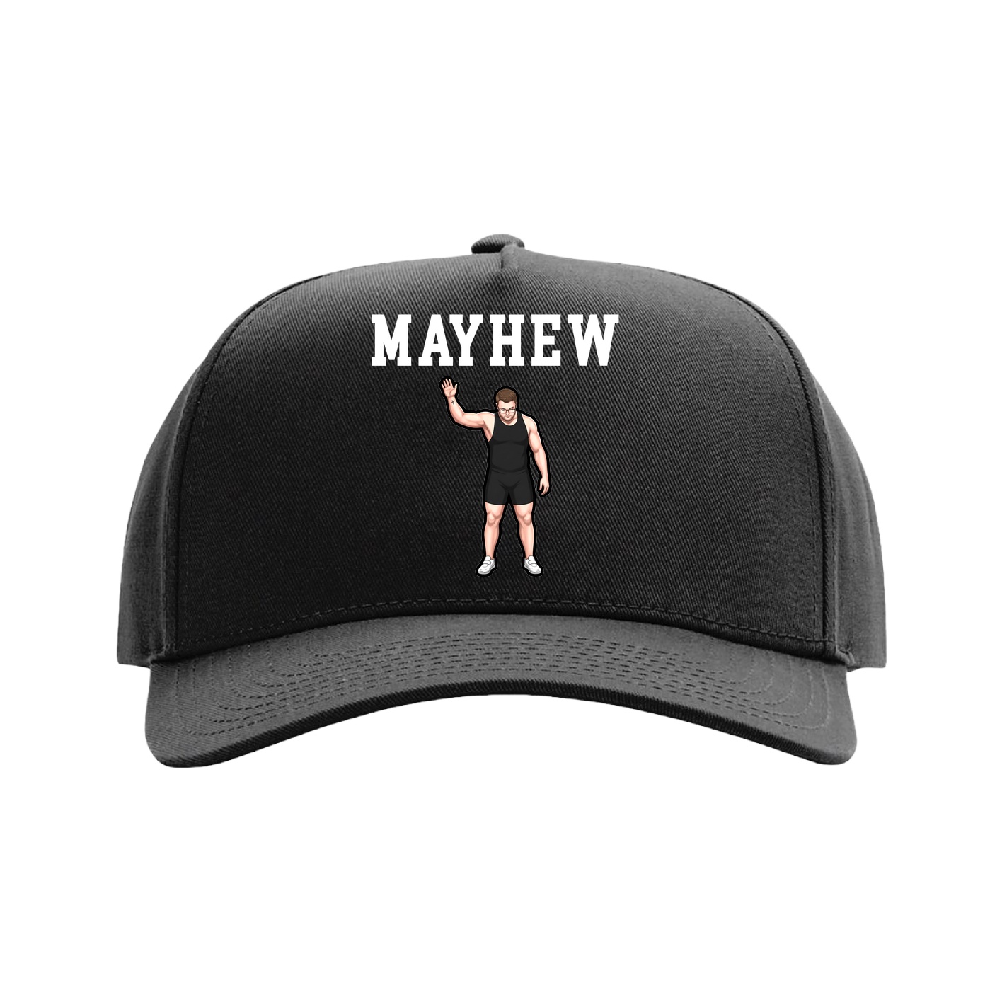 Full Fabric Five-Panel Champ Cap — Shirsey in Black