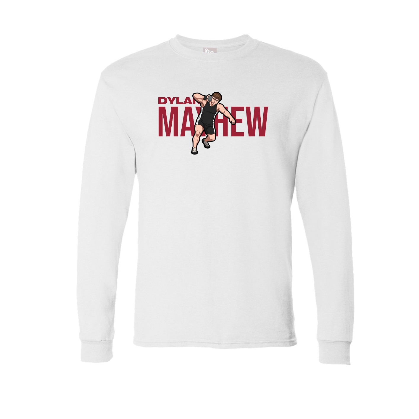 Long Sleeve Tee — Player Name in White