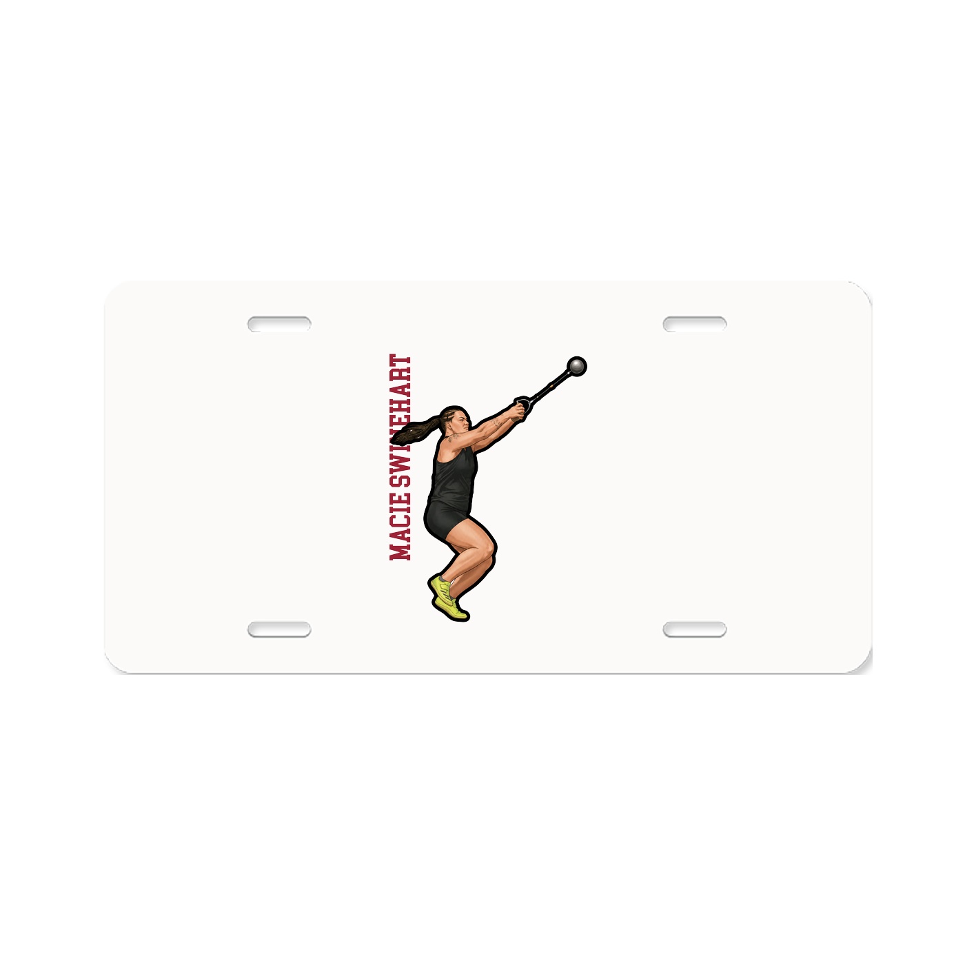 License Plate — Name Vertical in Classic