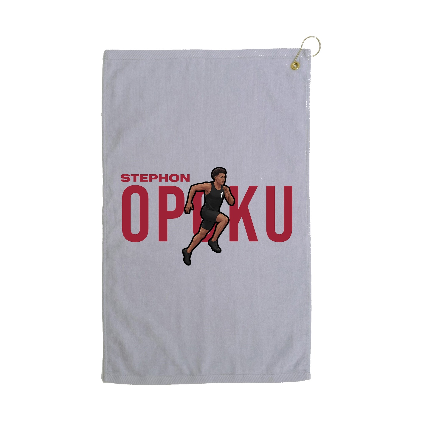 Golf Towel — Player Name in Grey