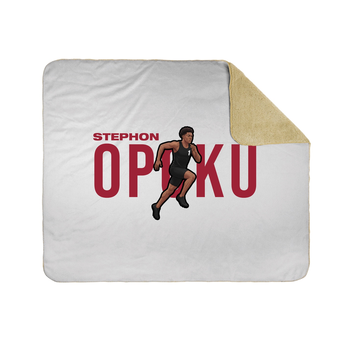 Throw Blanket — Player Name in White