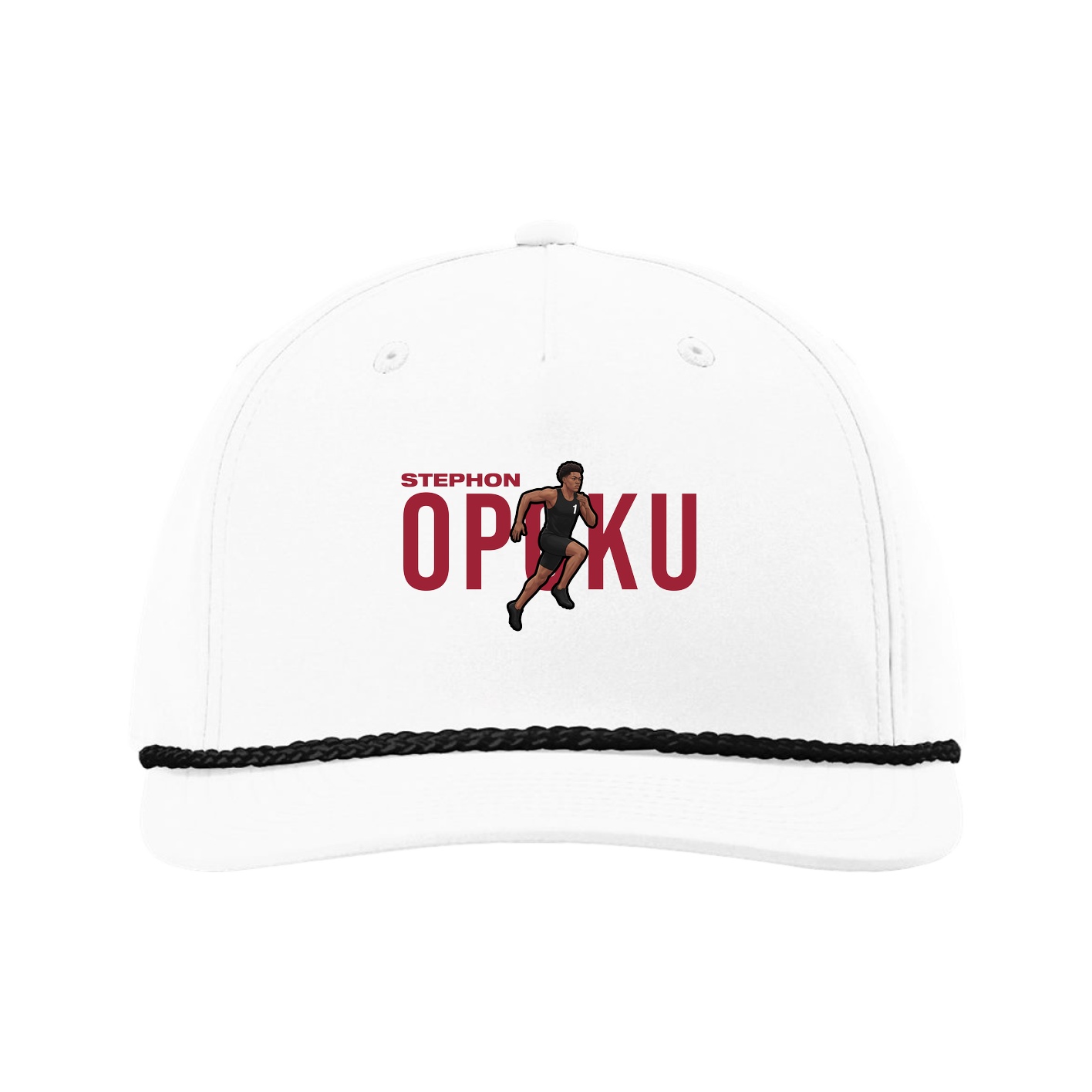 Five-Panel Classic Rope Cap — Player Name in White