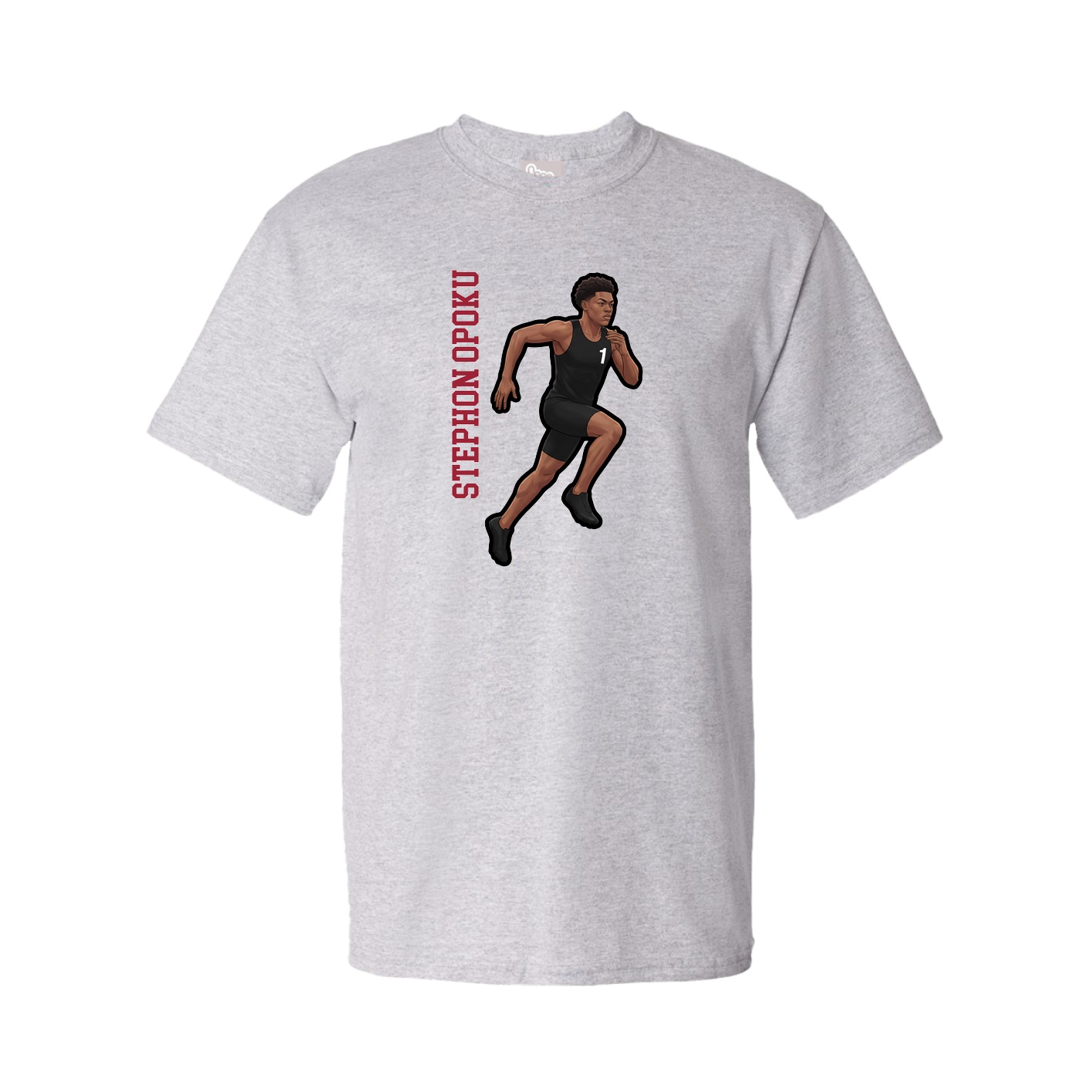 Tee — Name Vertical in Grey