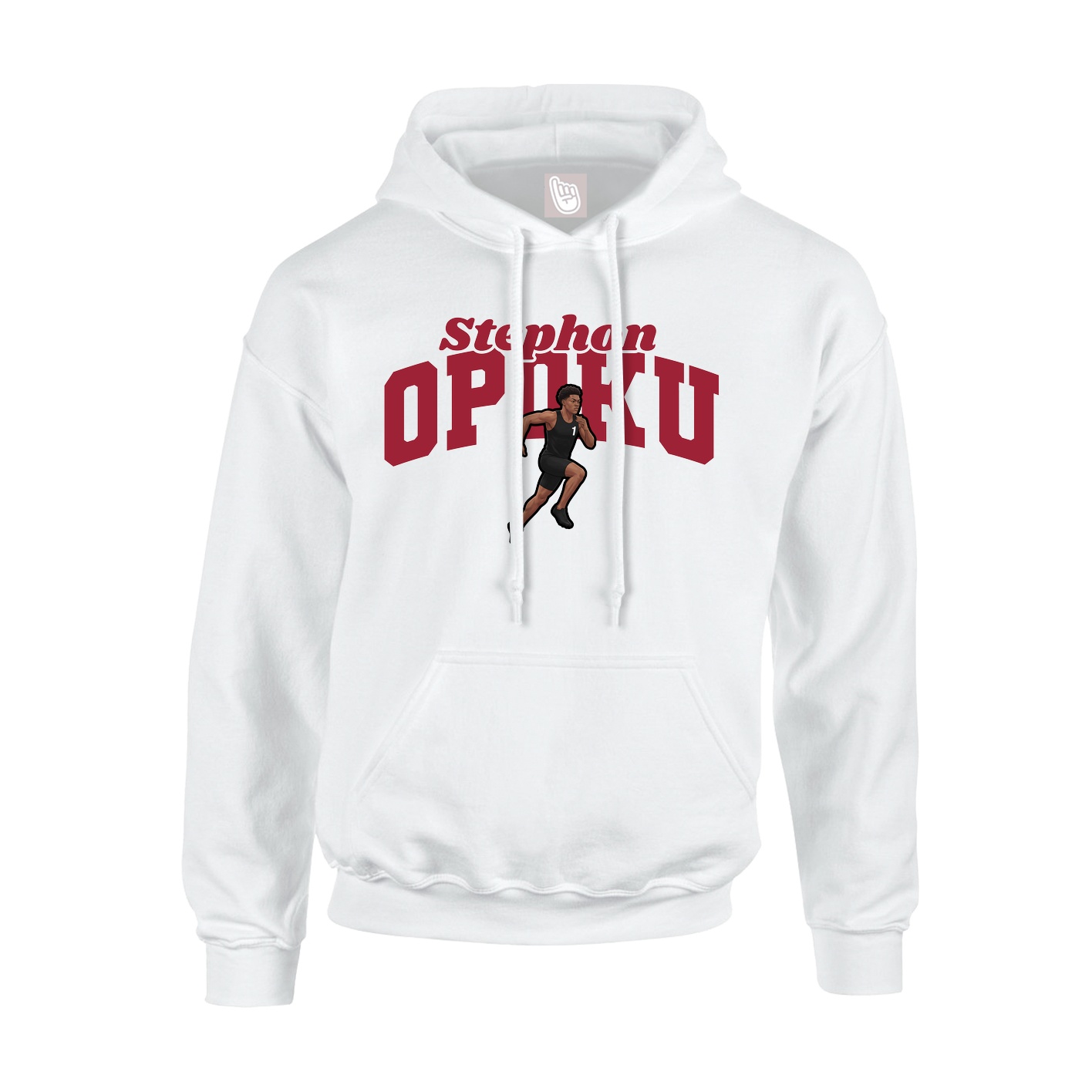 Youth Hoodie — Signature Arch in White