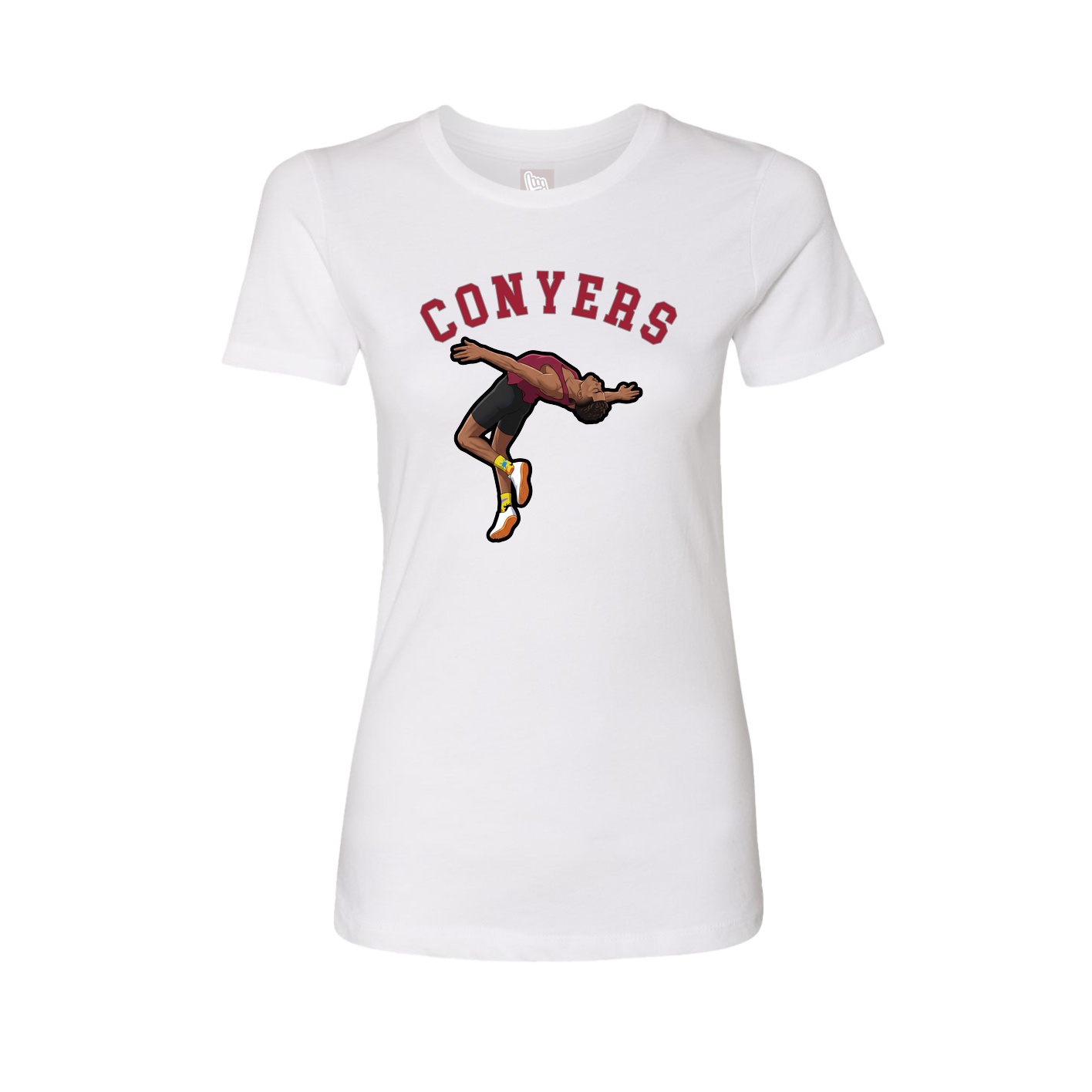 Fitted Women's Tee — Shirsey Arch in White