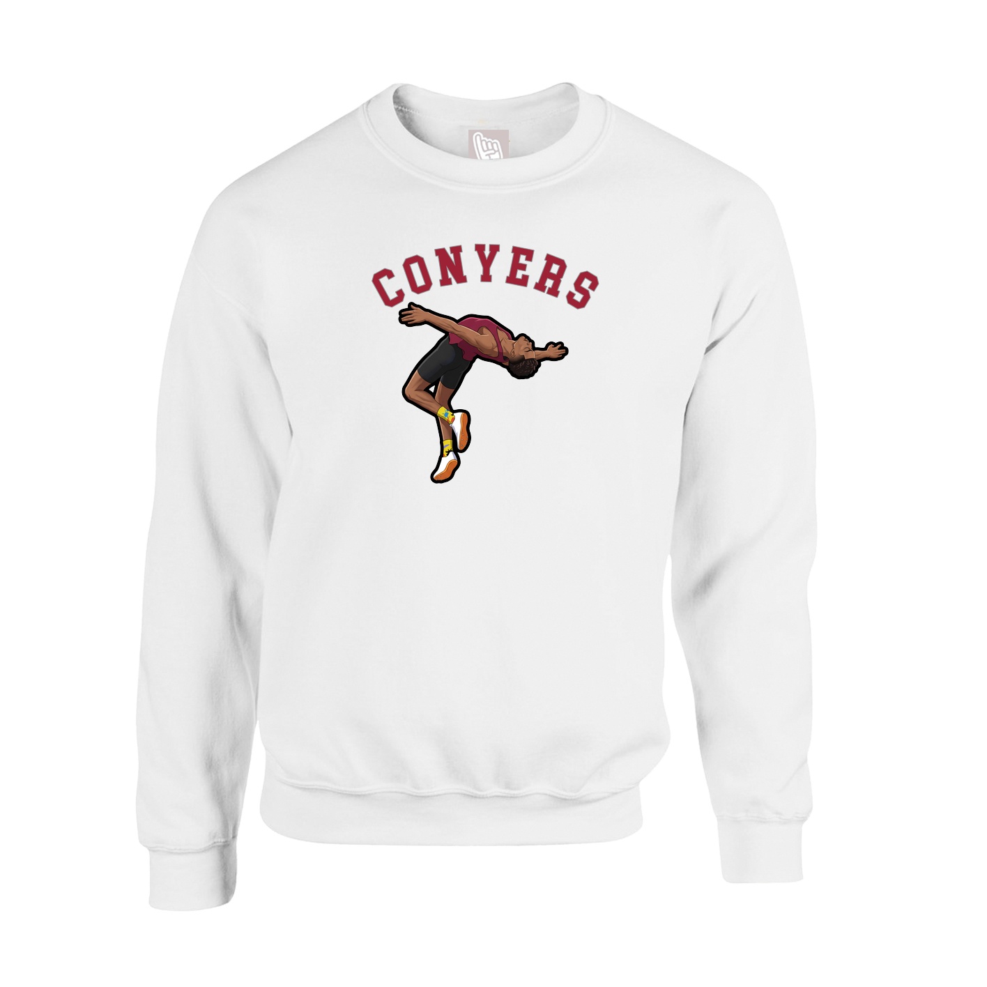 Fleece Crew — Shirsey Arch in White