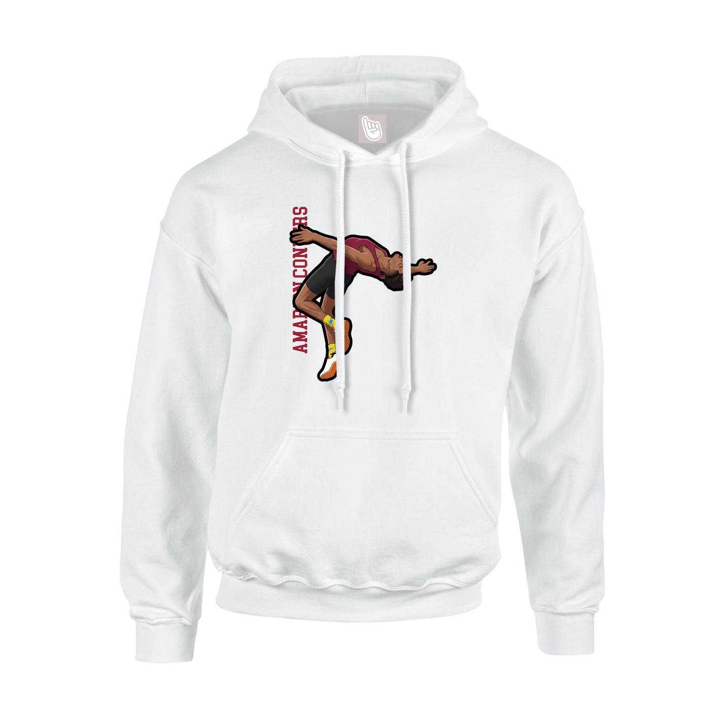 Hoodie — Name Vertical in White