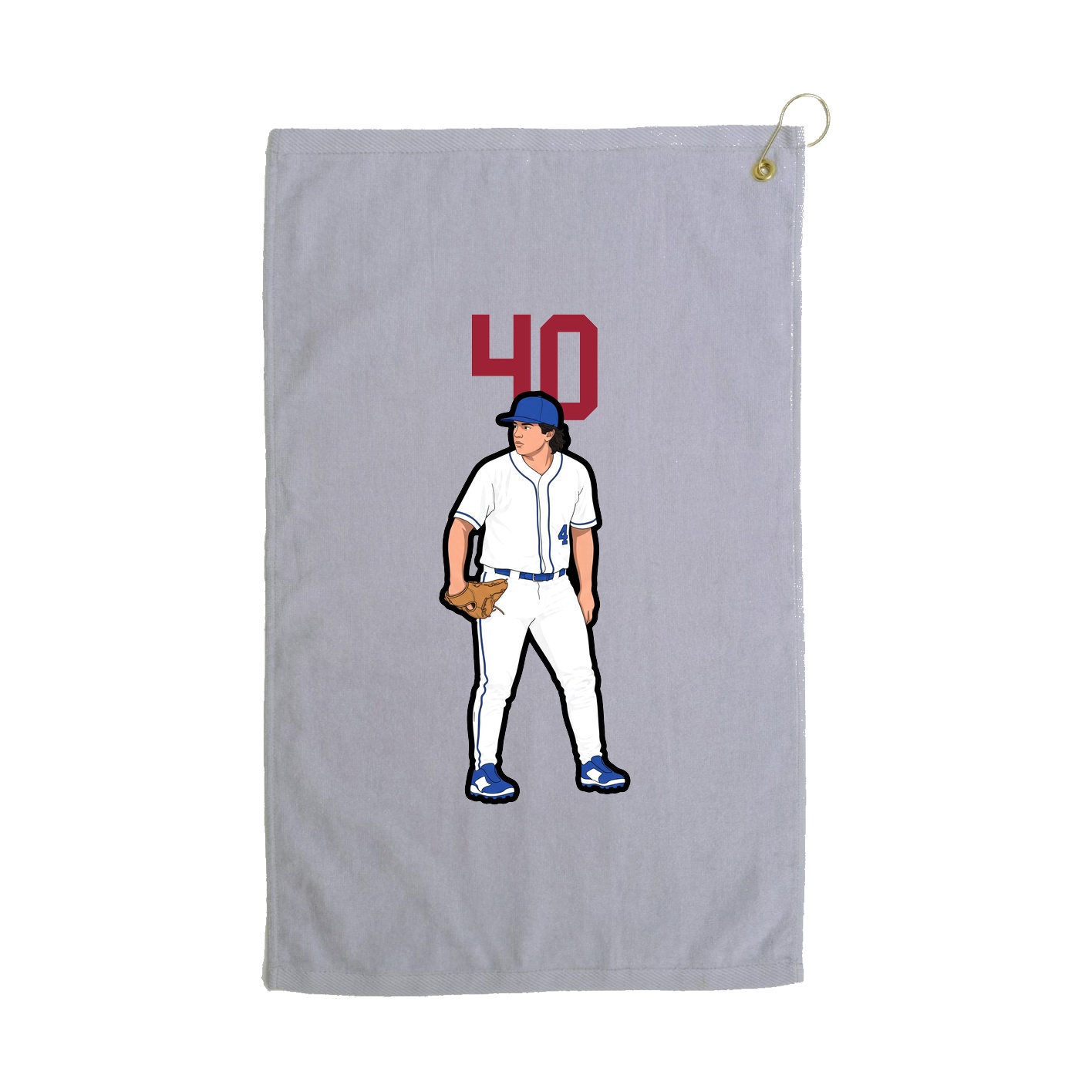 Golf Towel — Number Top in Grey