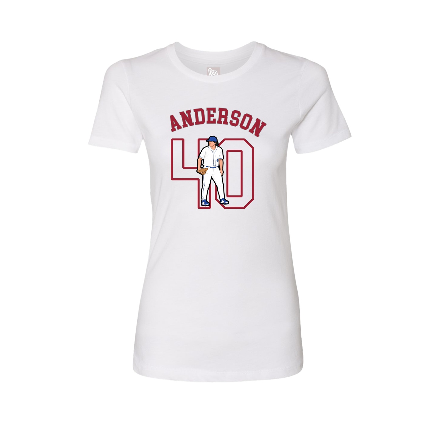 Fitted Women's Tee — Shirsey Arch in White