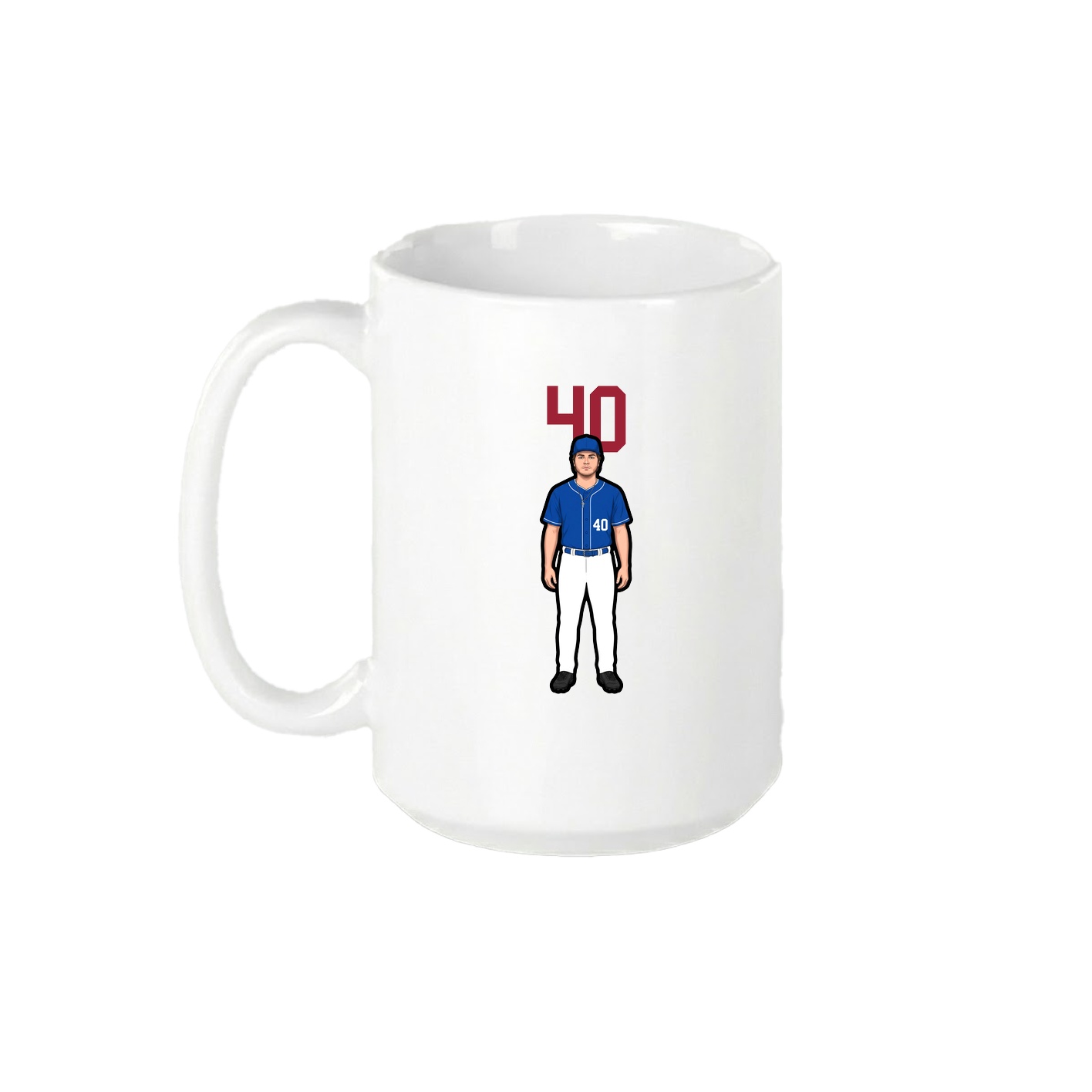 15oz Coffee Mug — Number Top in White