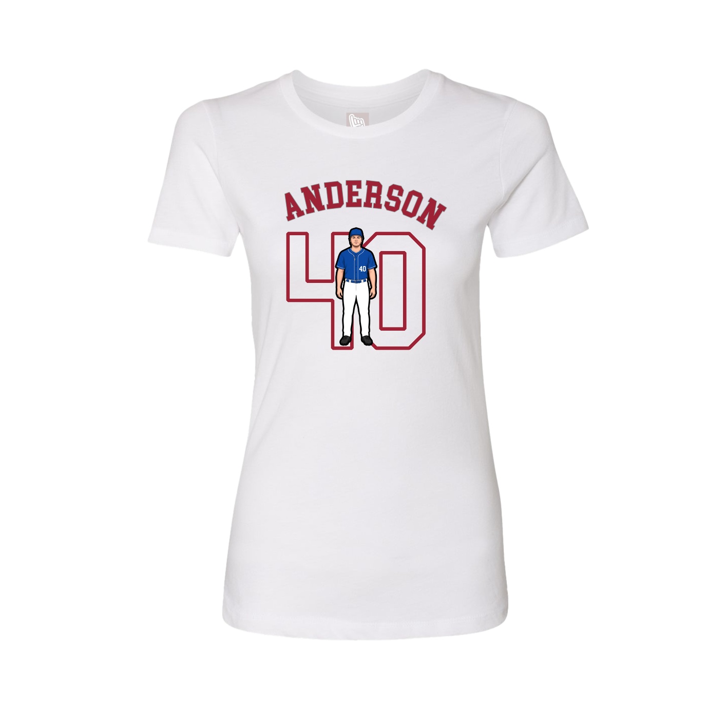 Fitted Women's Tee — Shirsey Arch in White