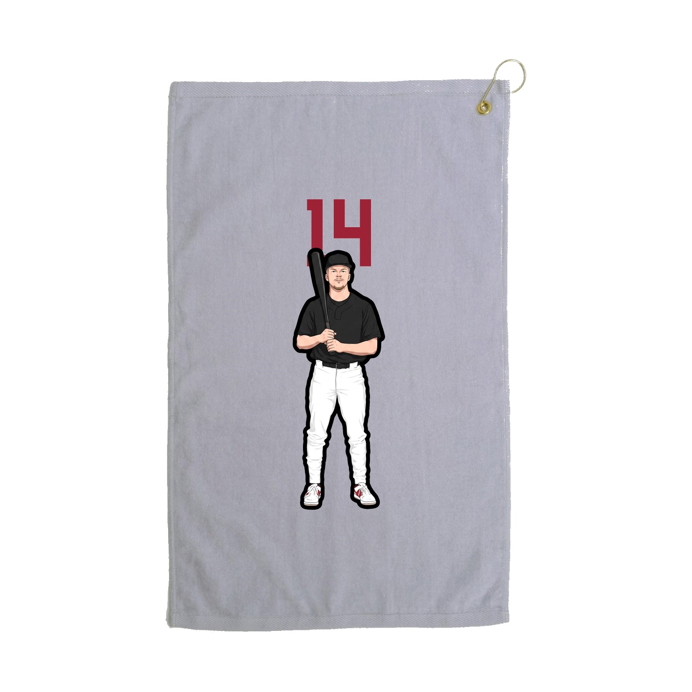 Golf Towel — Number Top in Grey
