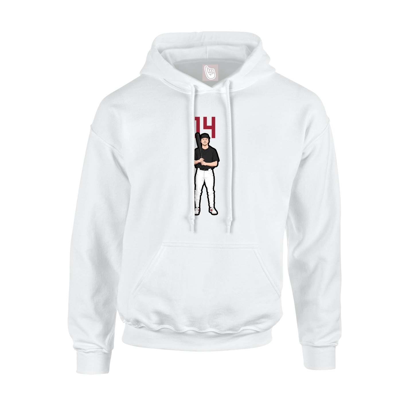 Hoodie — Number Top in White