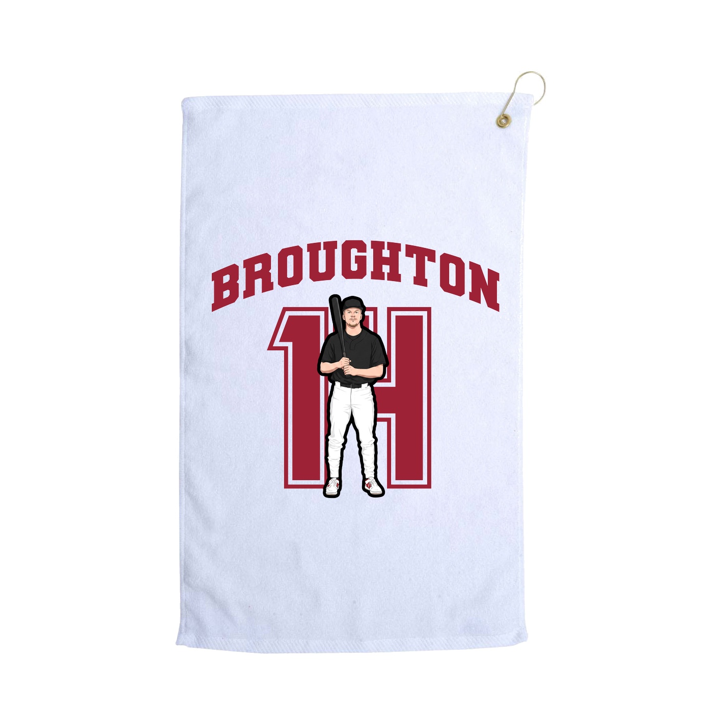 Golf Towel — Number in White