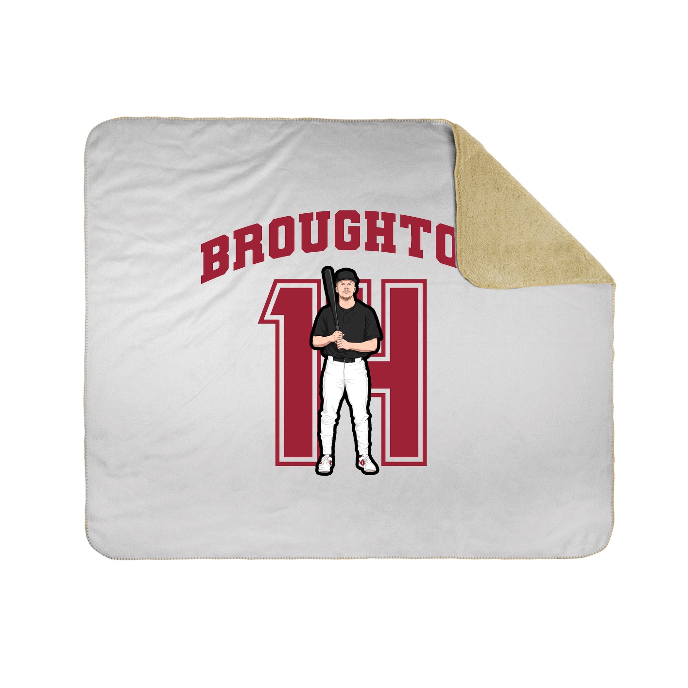 Throw Blanket — Number in White