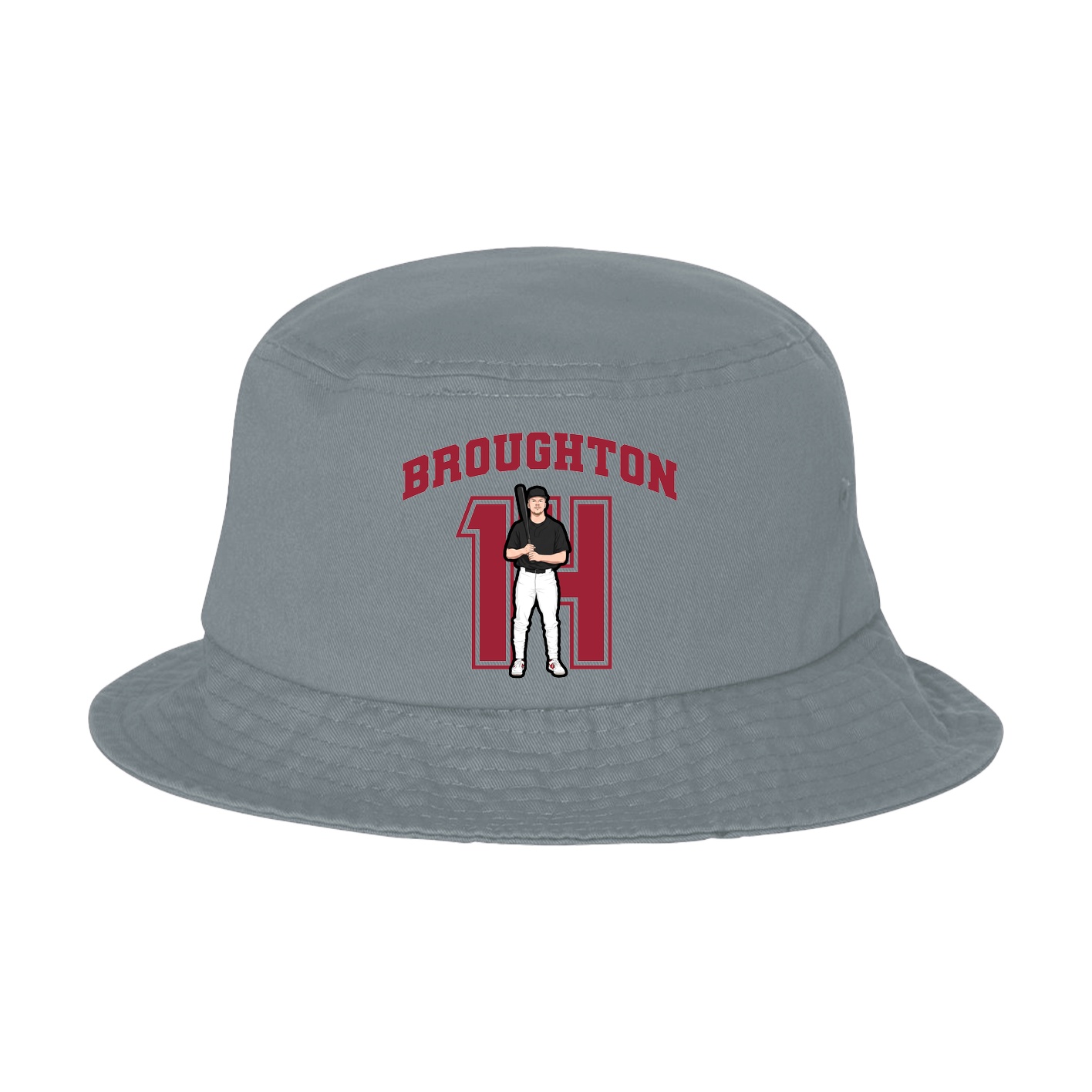 Bucket Cap — Number in Grey