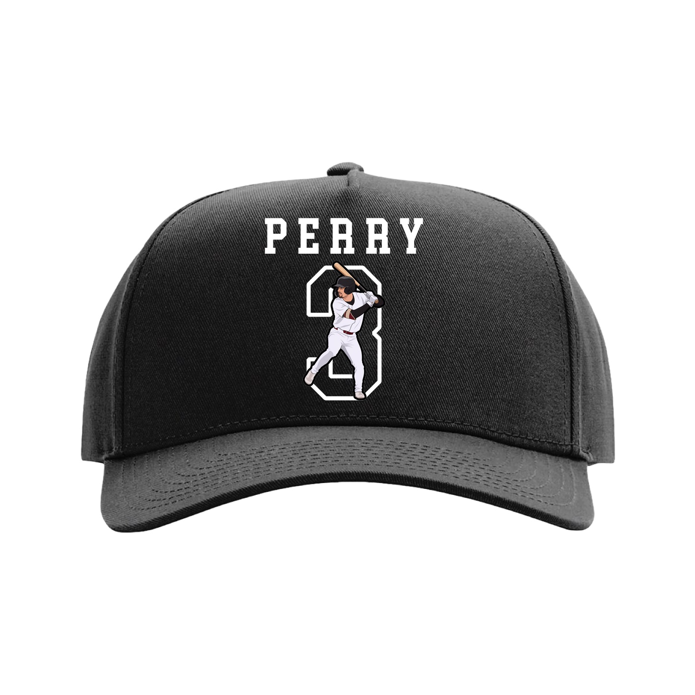 Full Fabric Five-Panel Champ Cap — Shirsey in Black
