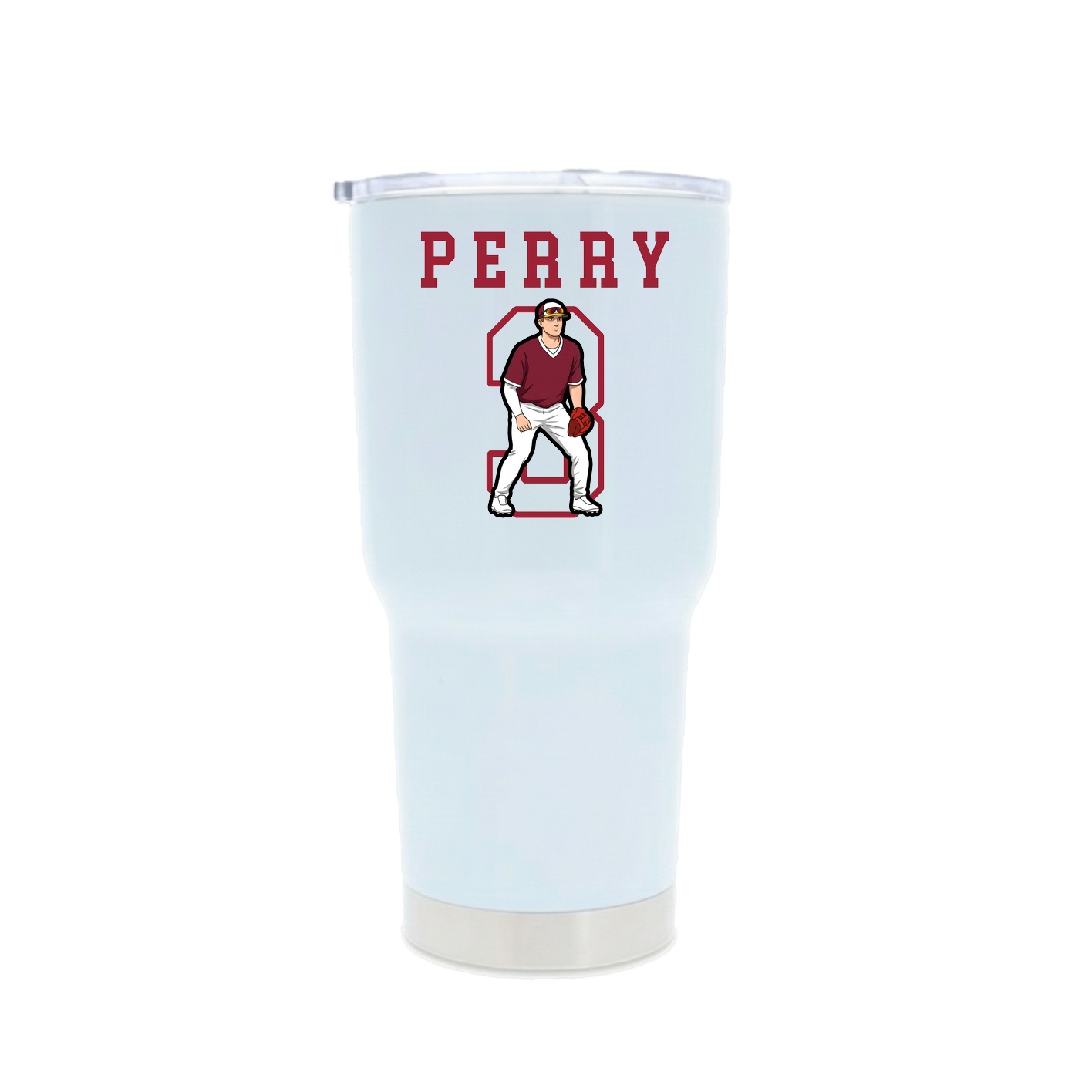 30oz Stainless Steel Tumbler — Shirsey in White