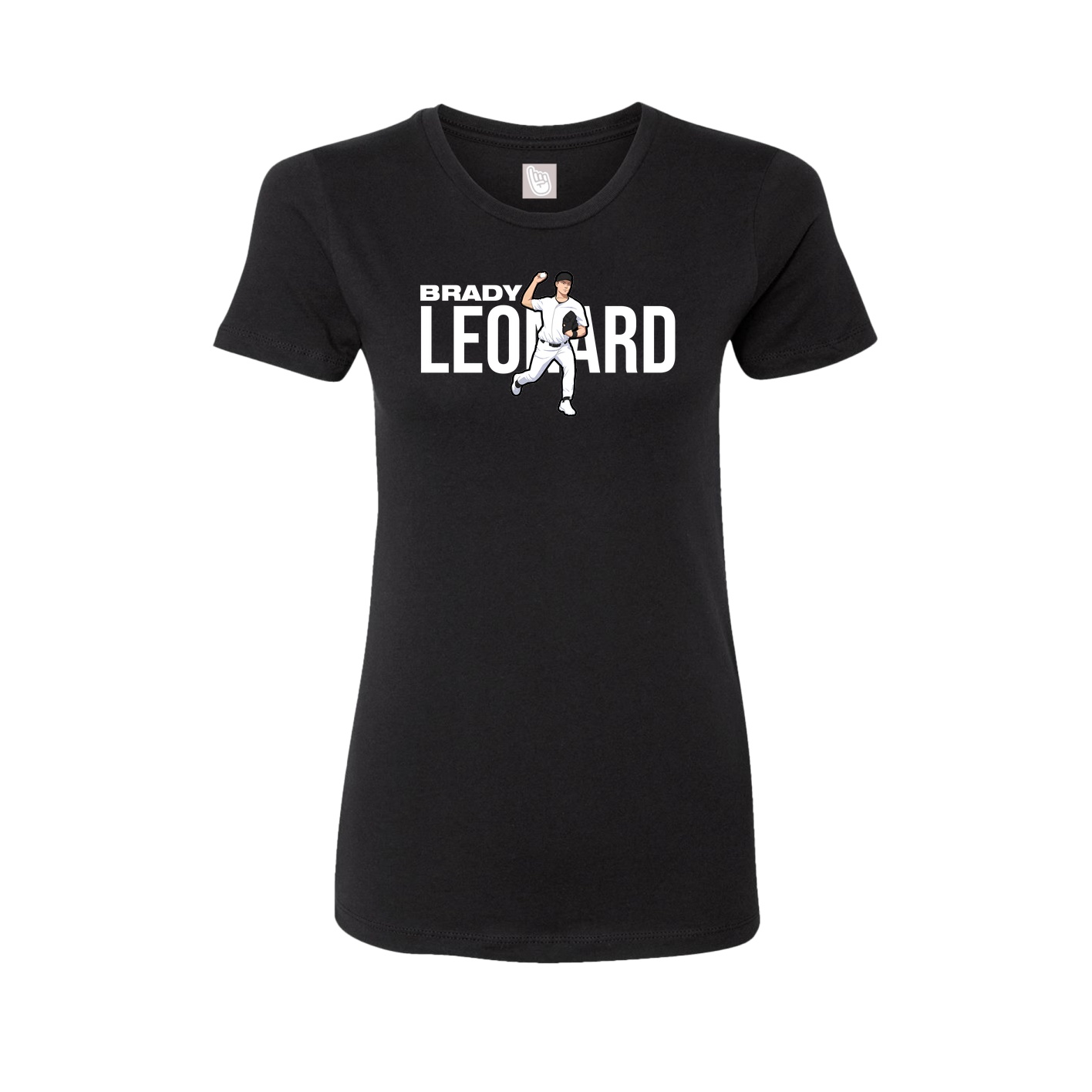 Fitted Women's Tee — Player Name in Black