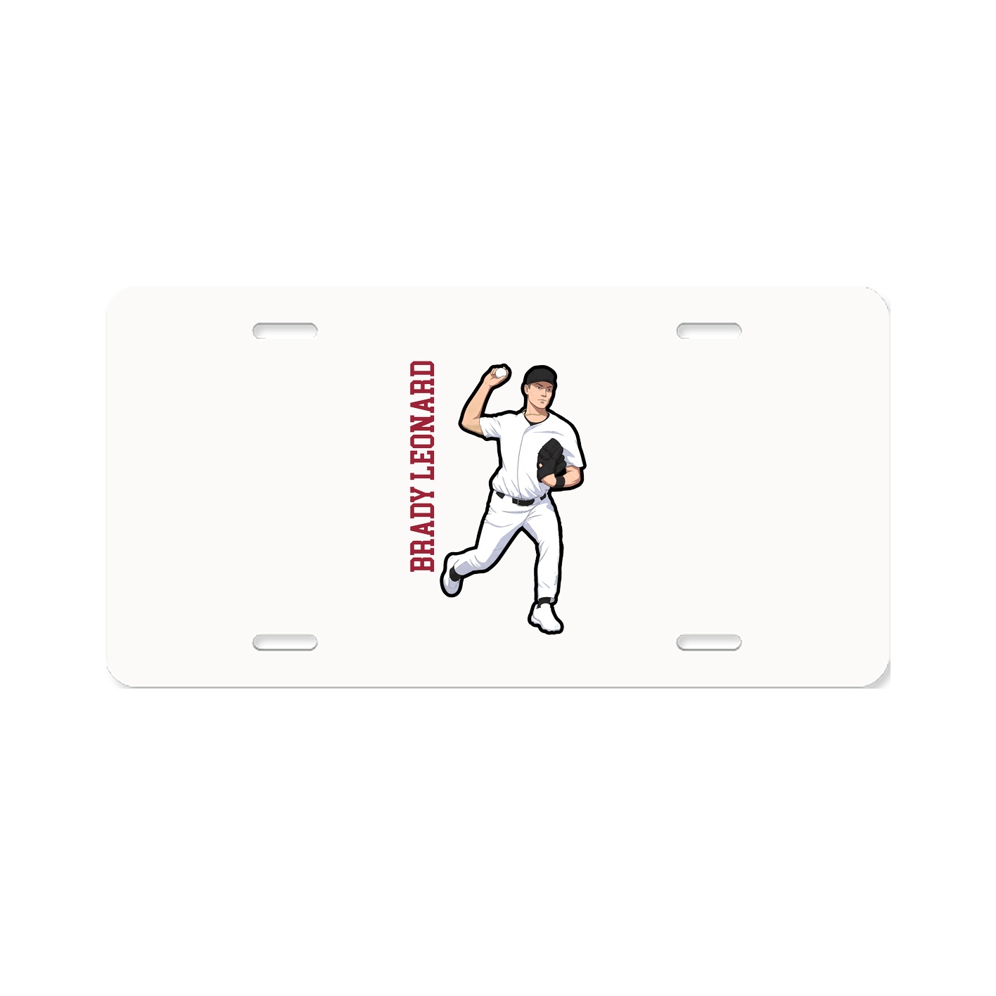 License Plate — Name Vertical in Classic