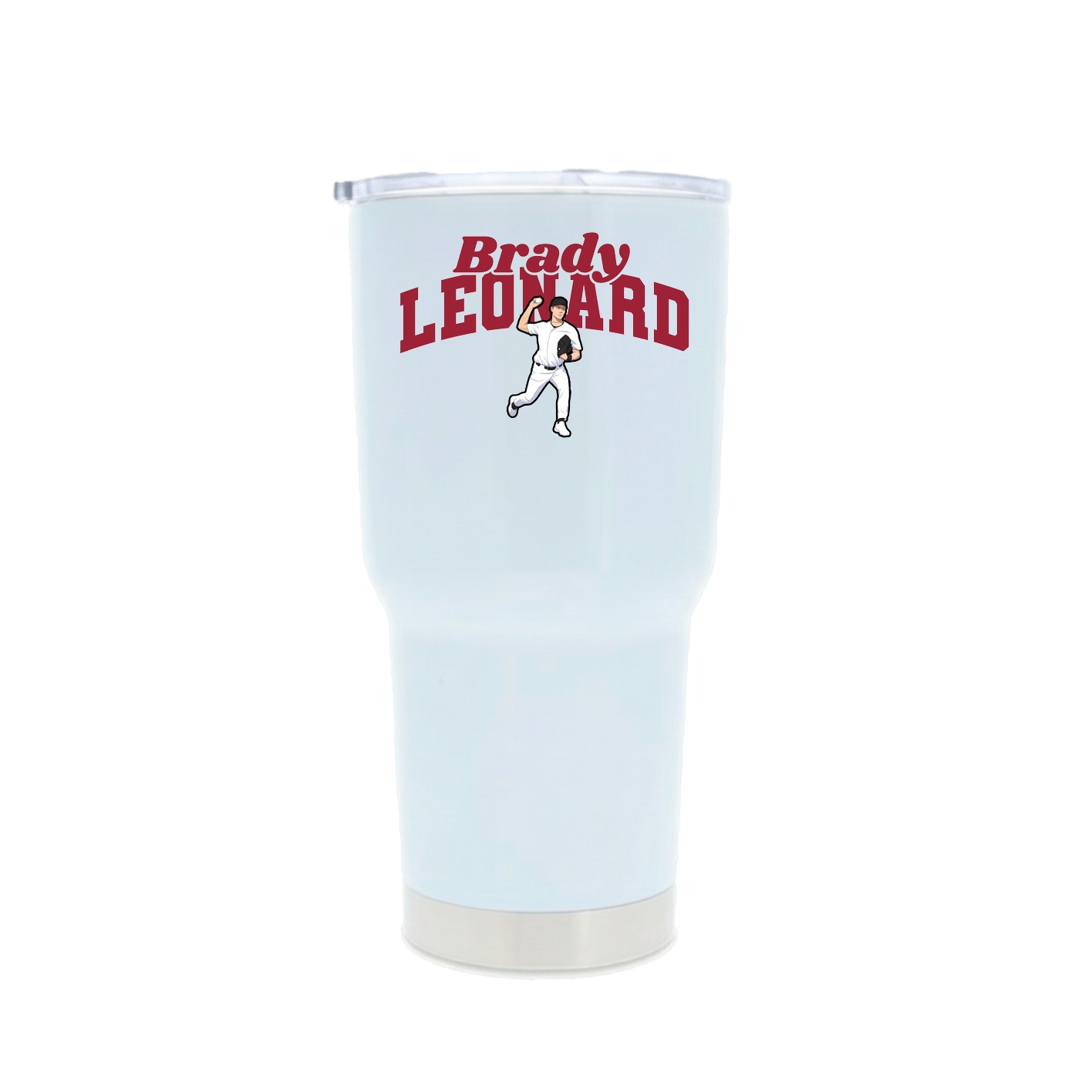 30oz Stainless Steel Tumbler — Signature Arch in White