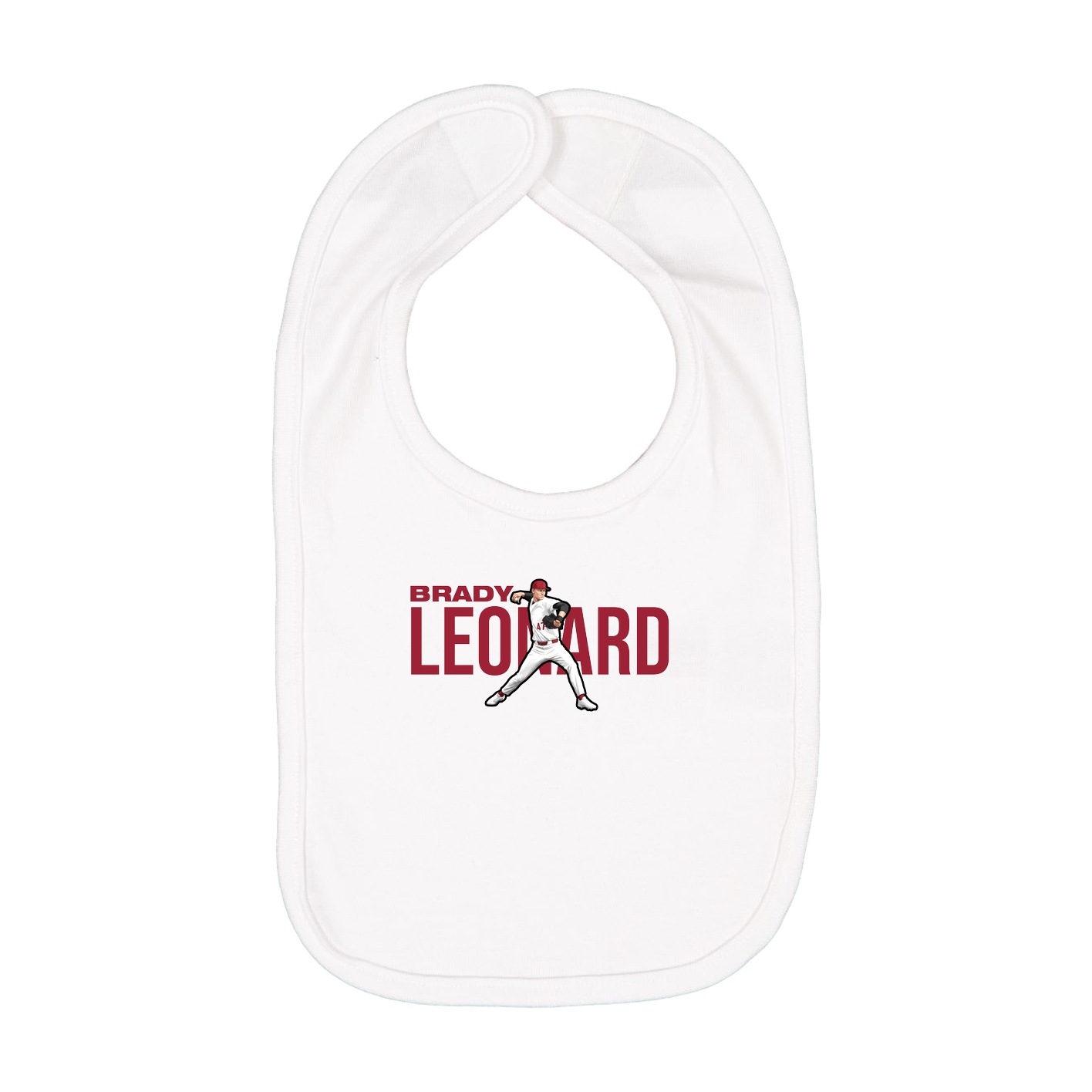 Infant Bib — Player Name in White