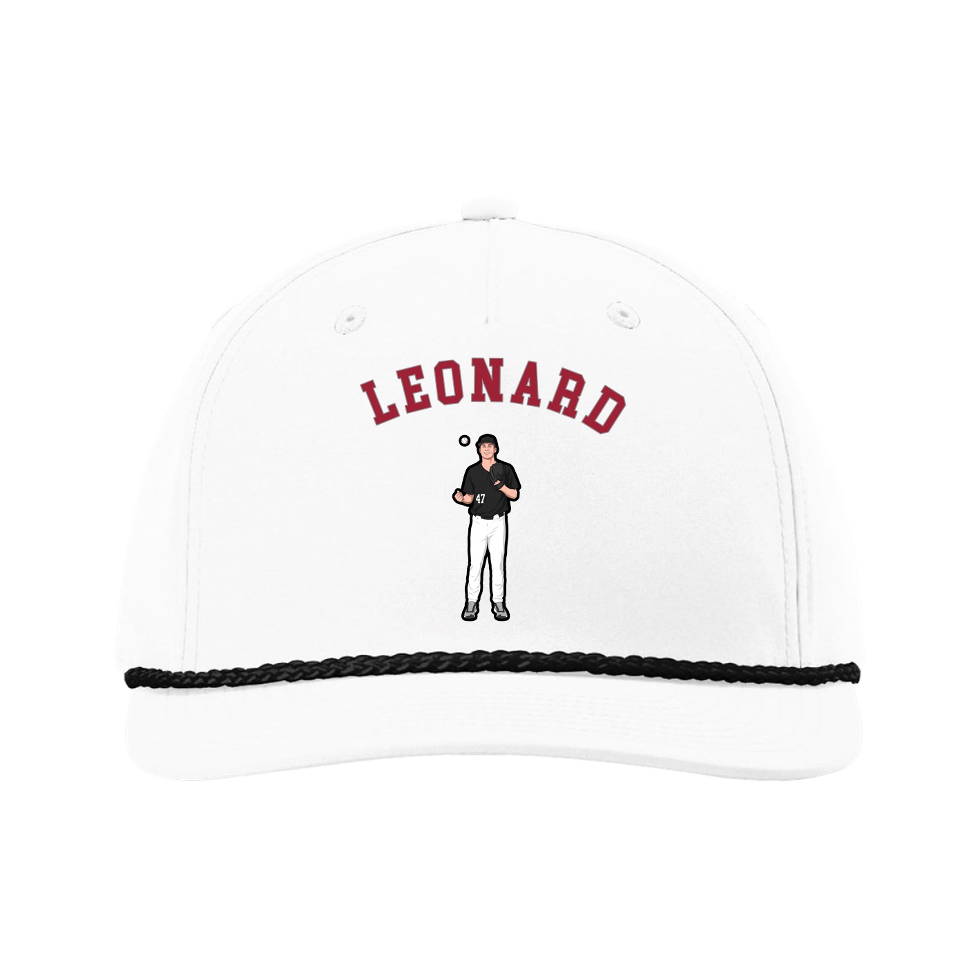 Five-Panel Classic Rope Cap — Shirsey Arch in White