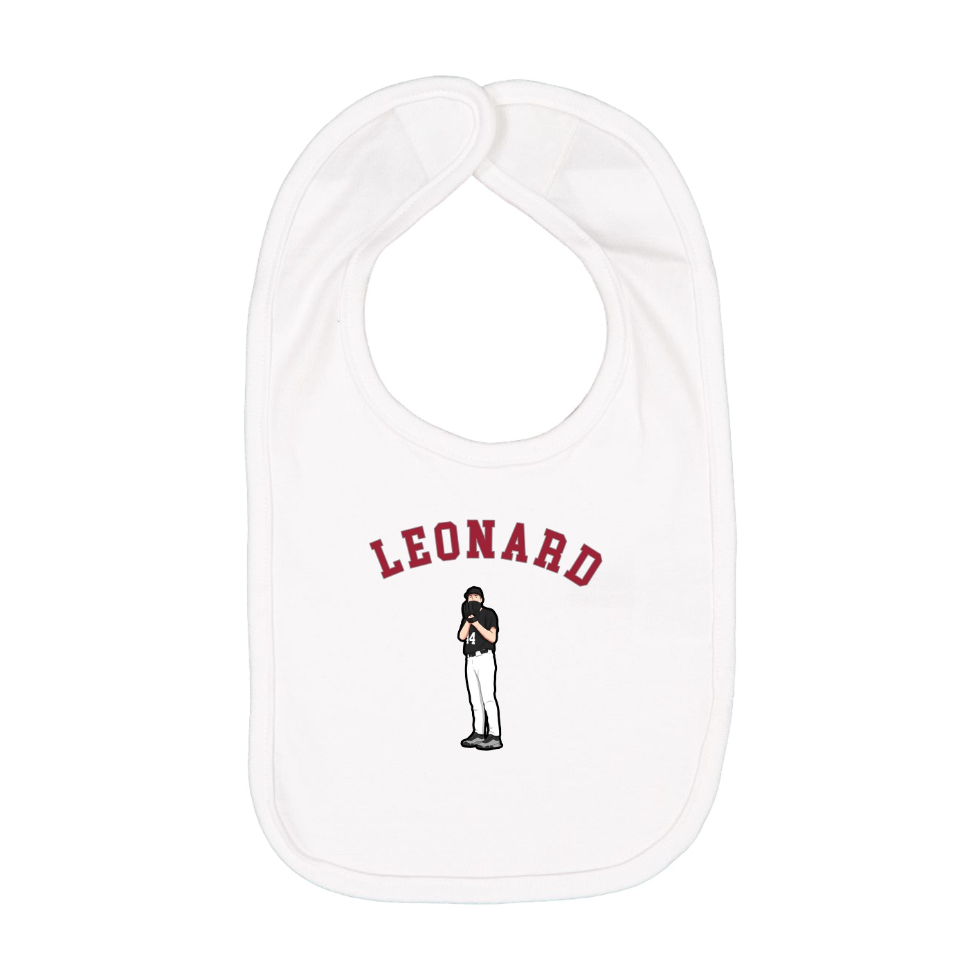 Infant Bib — Shirsey Arch in White
