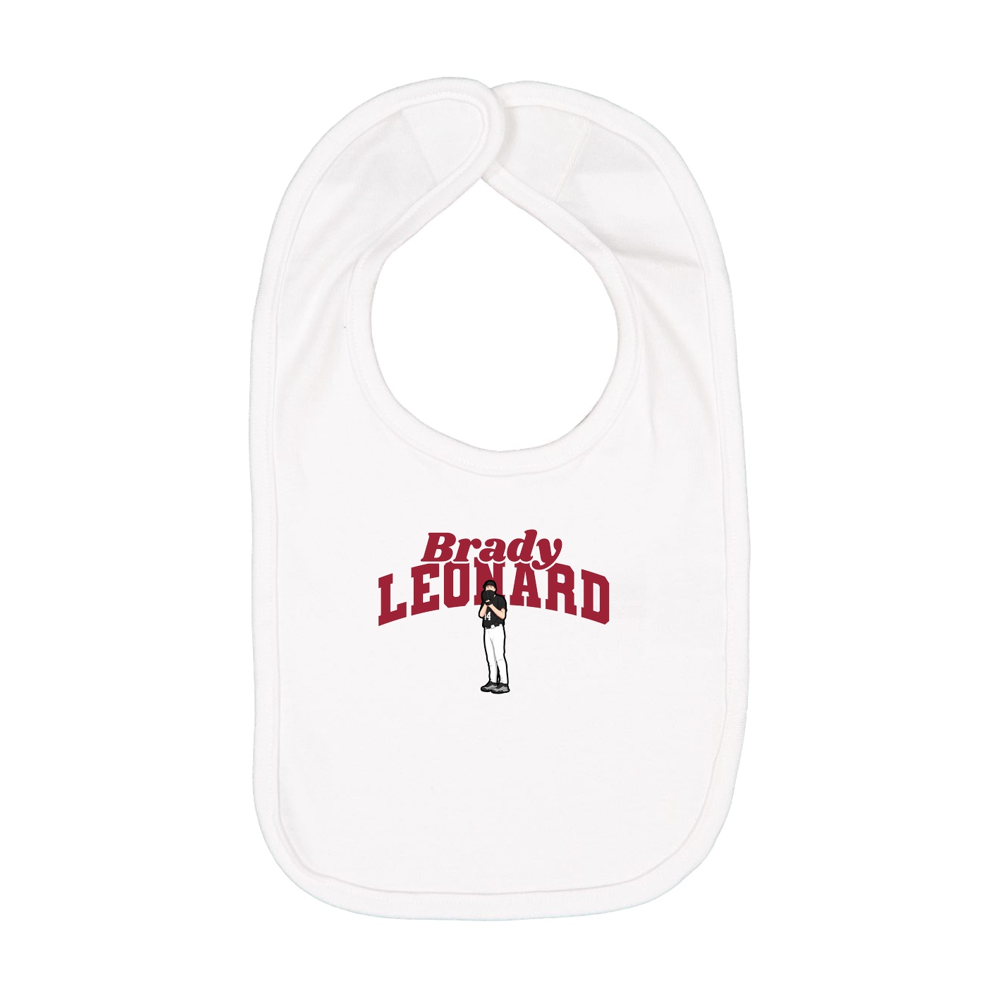 Infant Bib — Signature Arch in White