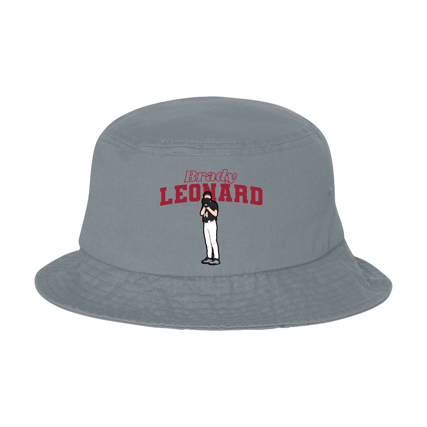 Bucket Cap — Name Arch in Grey
