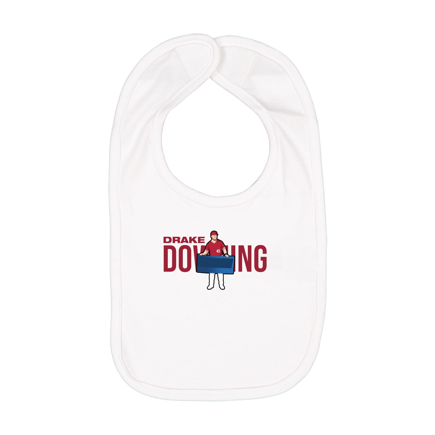 Infant Bib — Player Name in White
