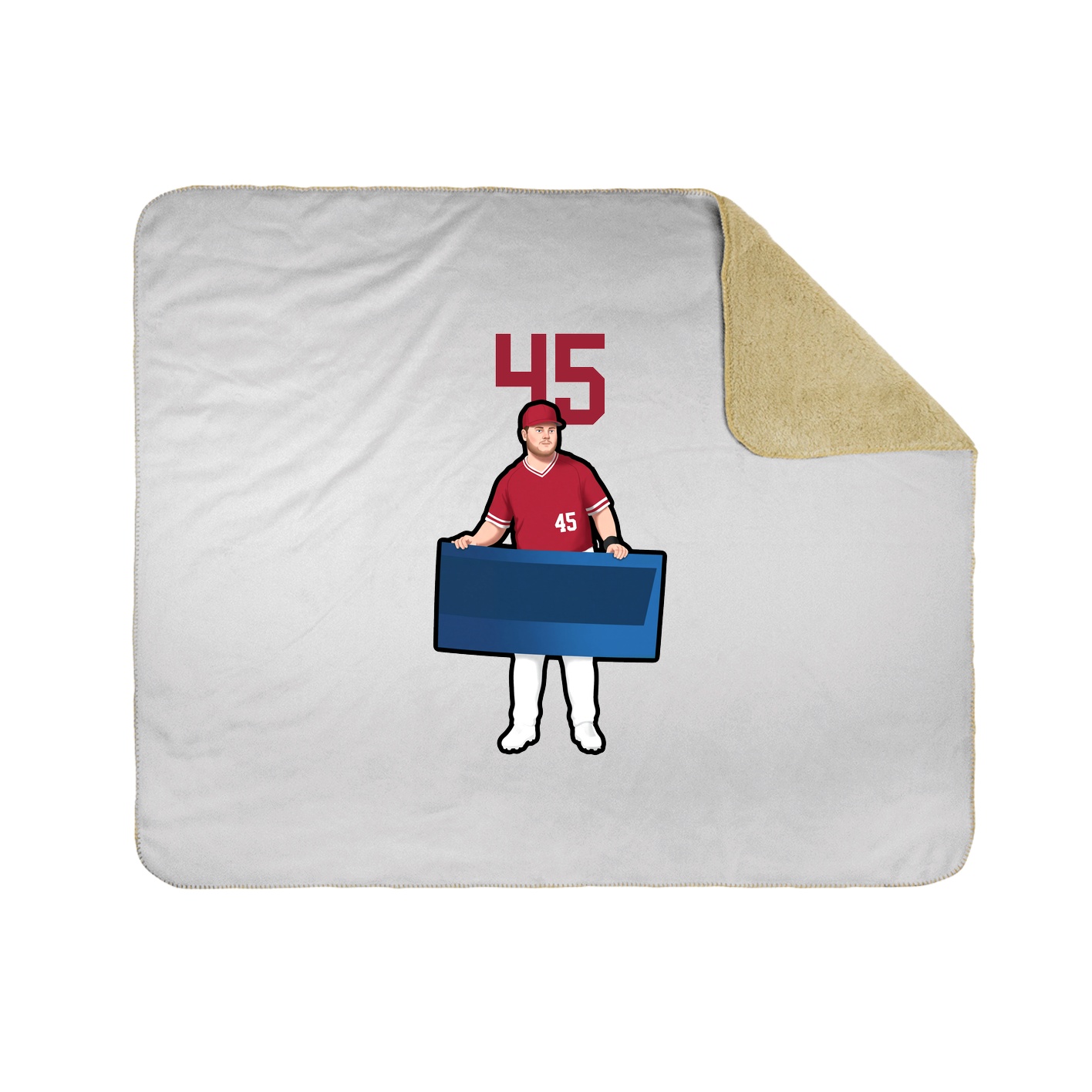 Throw Blanket — Number Top in White