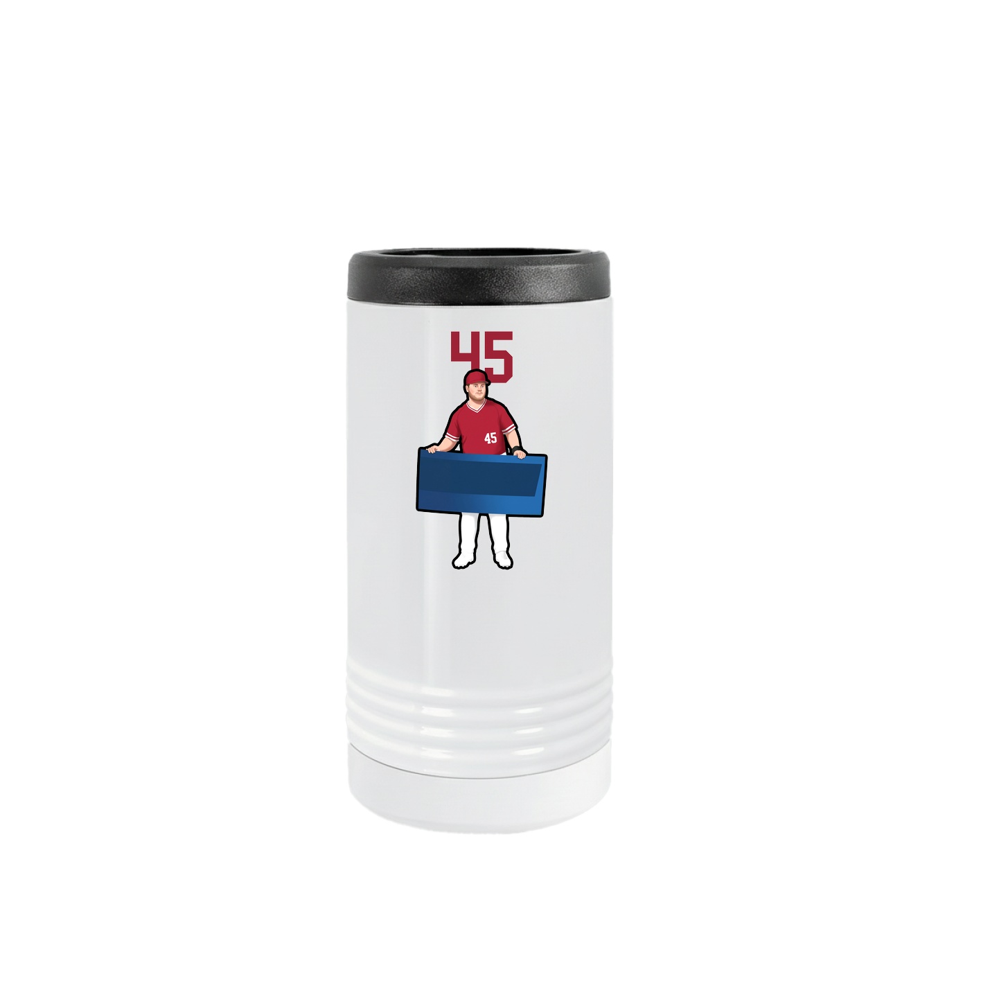 Slim Beverage Holder — Number Top in White