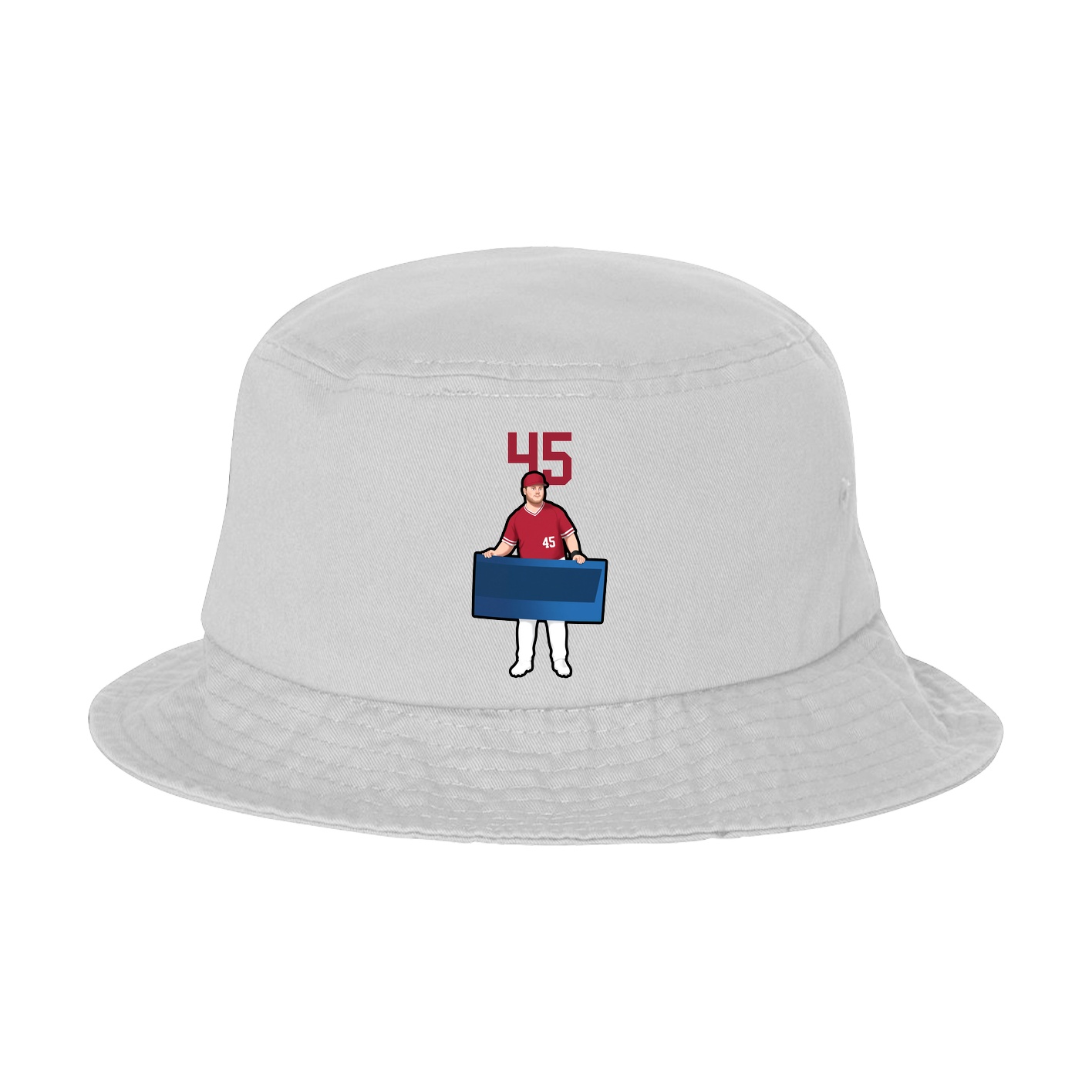 Bucket Cap — Number Top in White