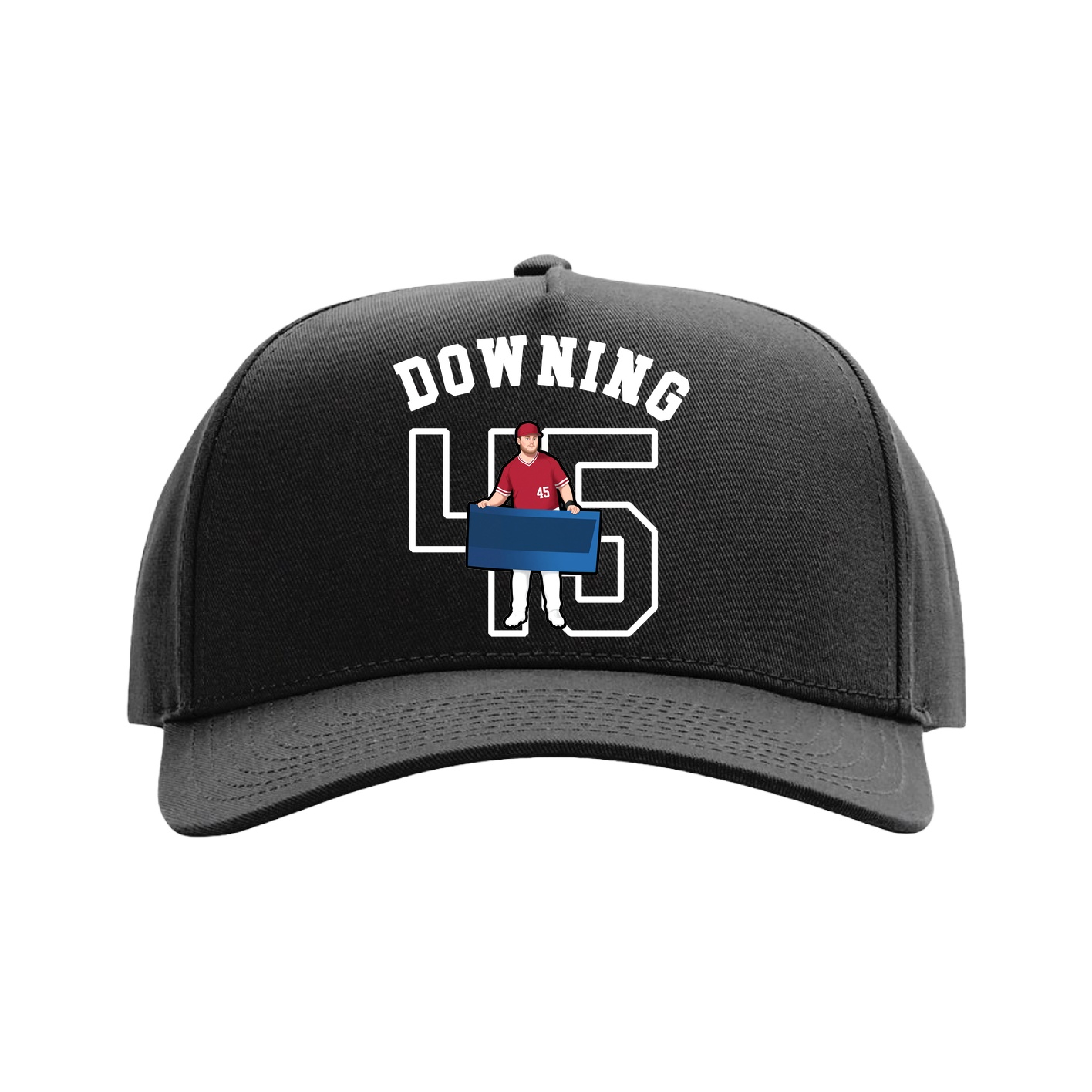 Full Fabric Five-Panel Champ Cap — Shirsey Arch in Black