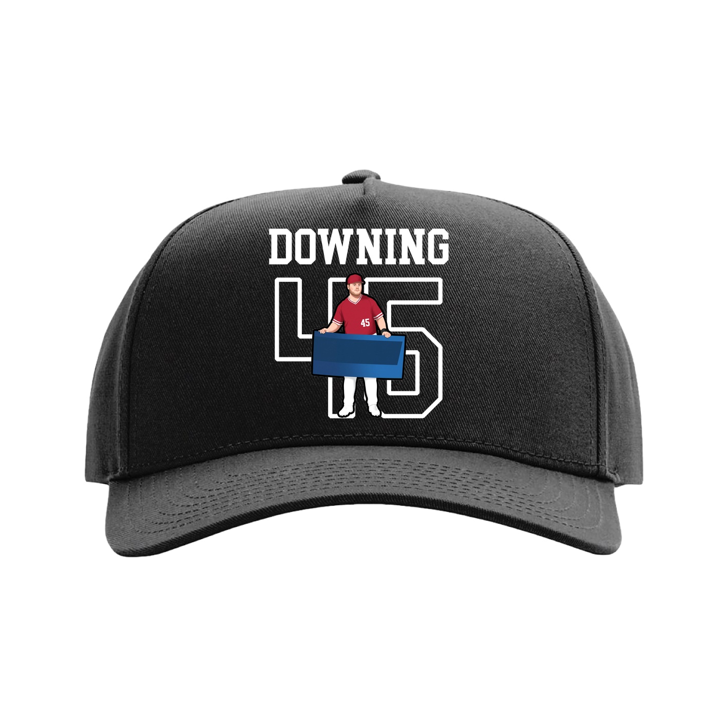 Full Fabric Five-Panel Champ Cap — Shirsey in Black