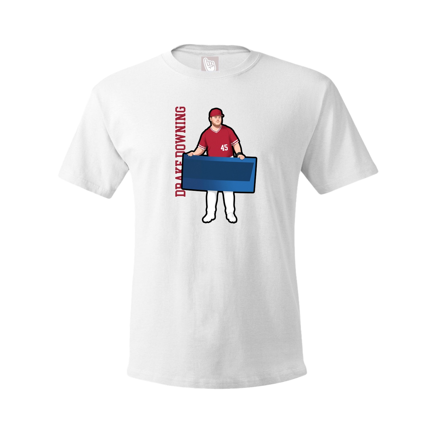 Youth Tee — Name Vertical in White