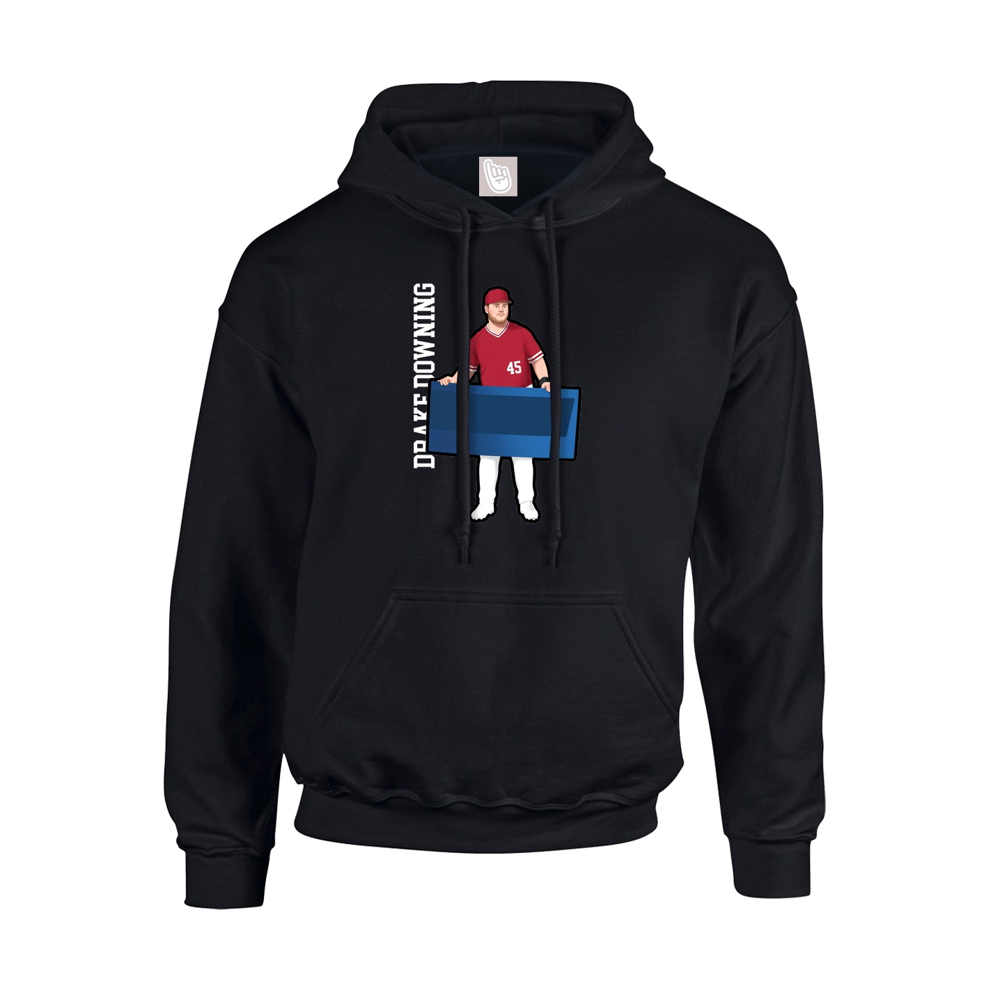 Youth Hoodie — Name Vertical in Black