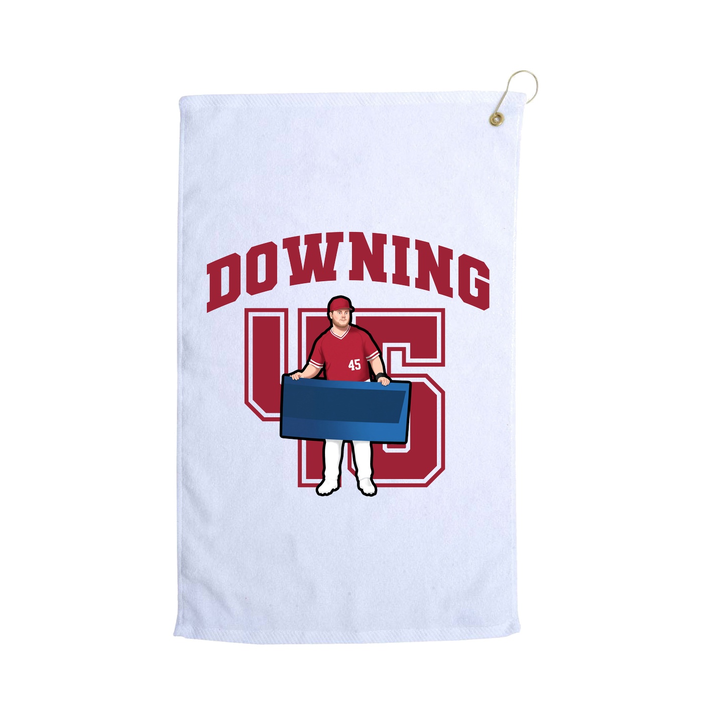 Golf Towel — Number in White