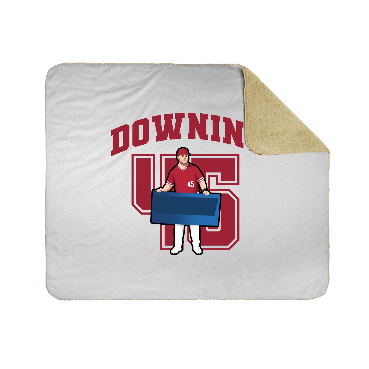 Throw Blanket — Number in White