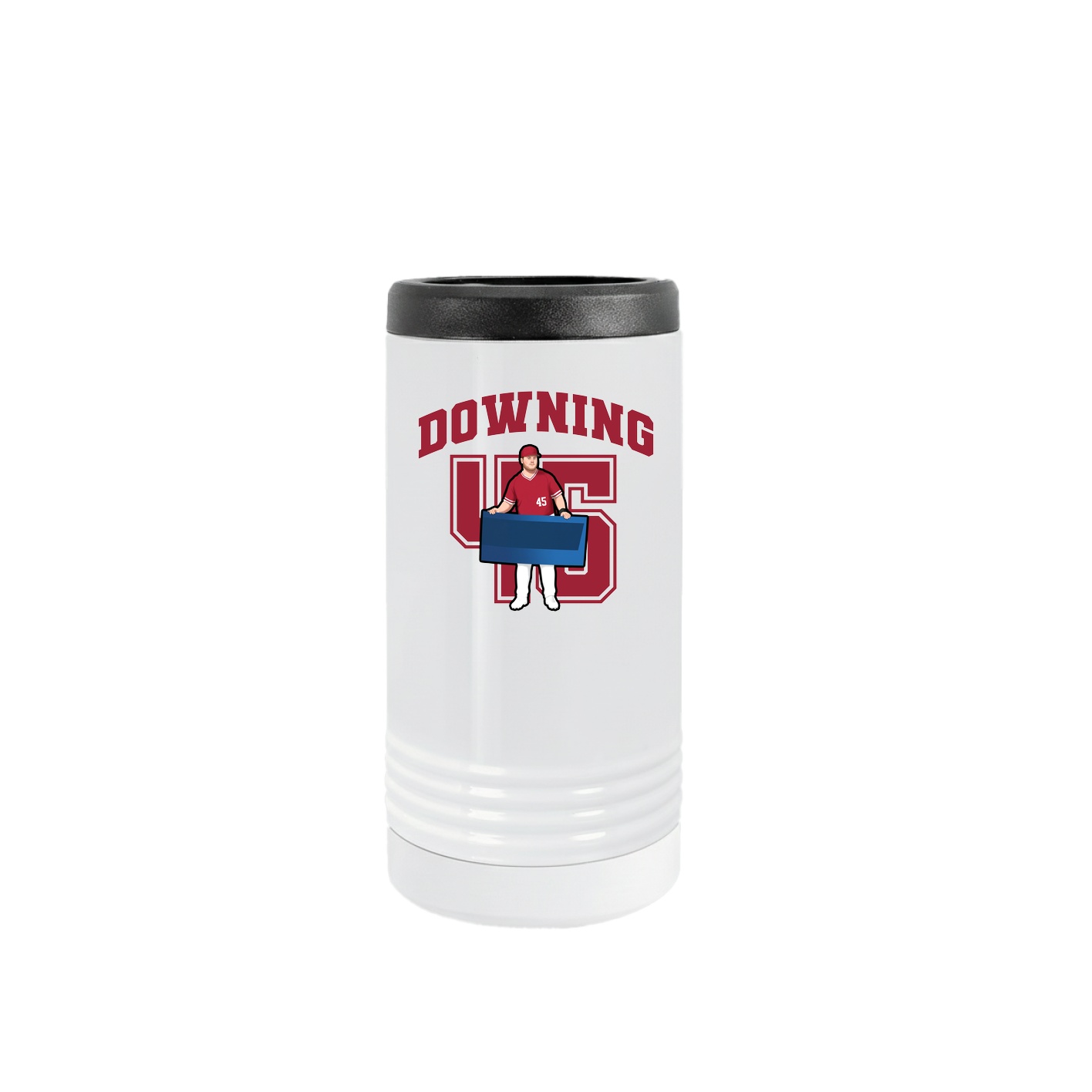 Slim Beverage Holder — Number in White